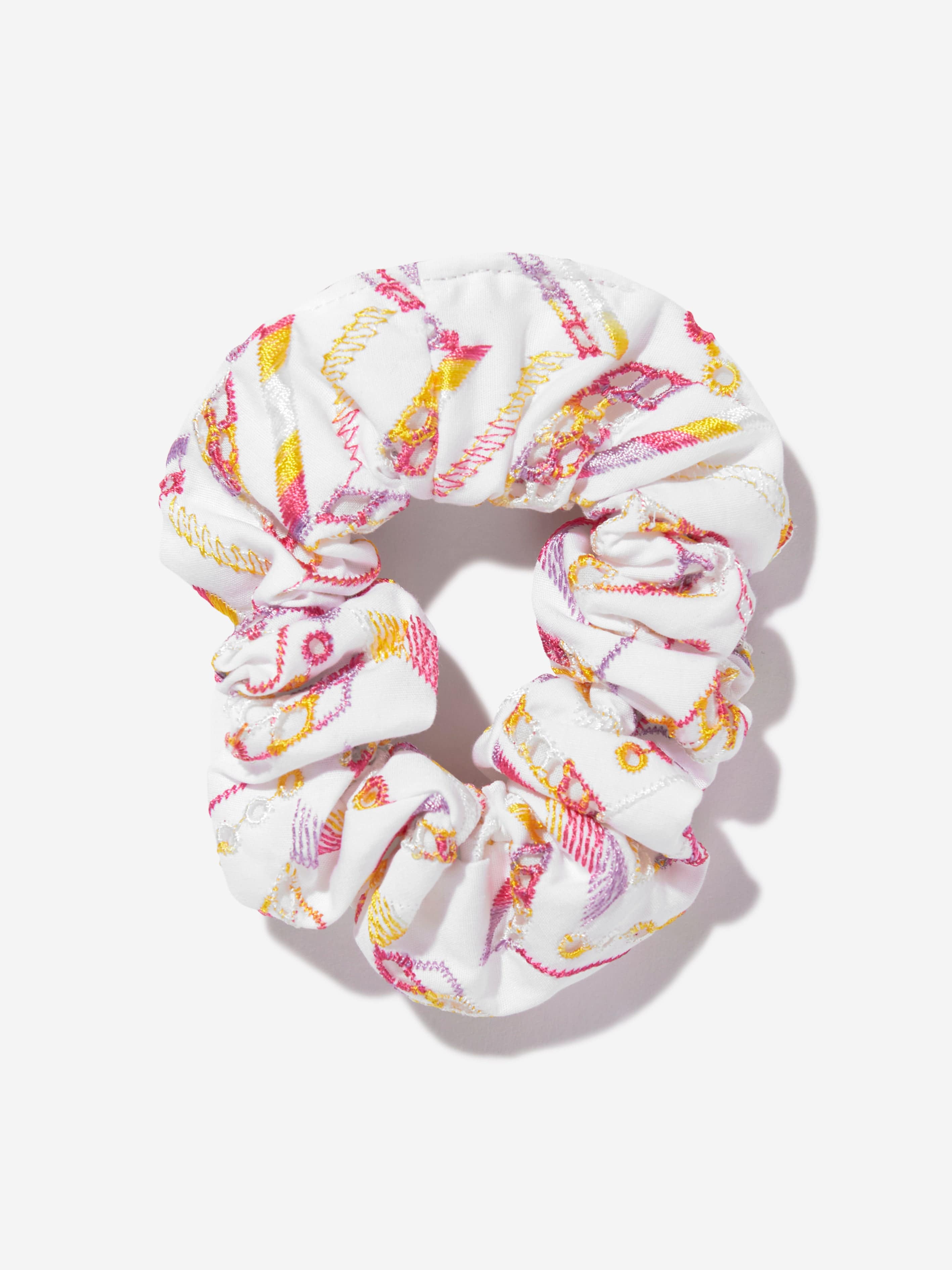 Girls Cotton Scrunchie in White Free Shipping Very Cheap