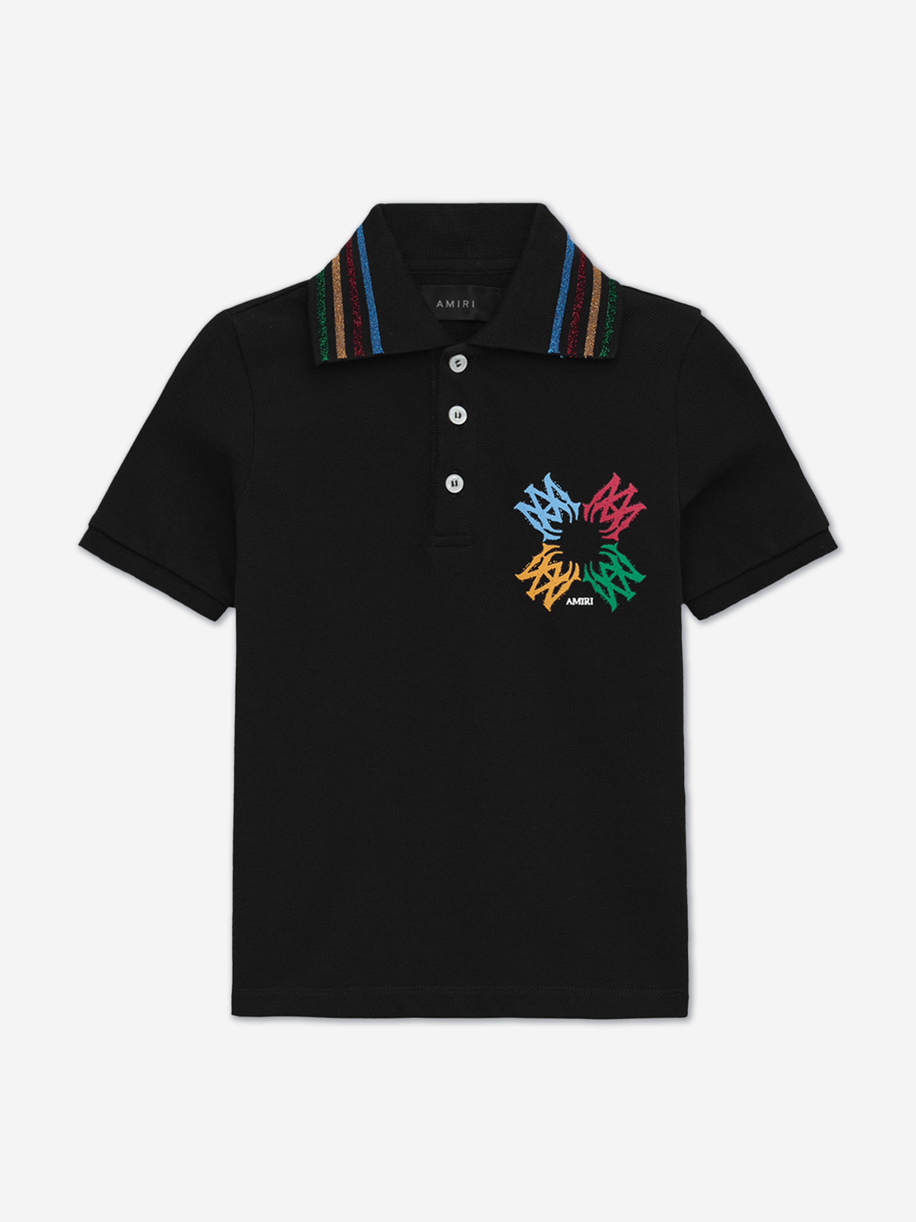 Kids MA Quad Scribble Polo Shirt in Black Outlet For Sale