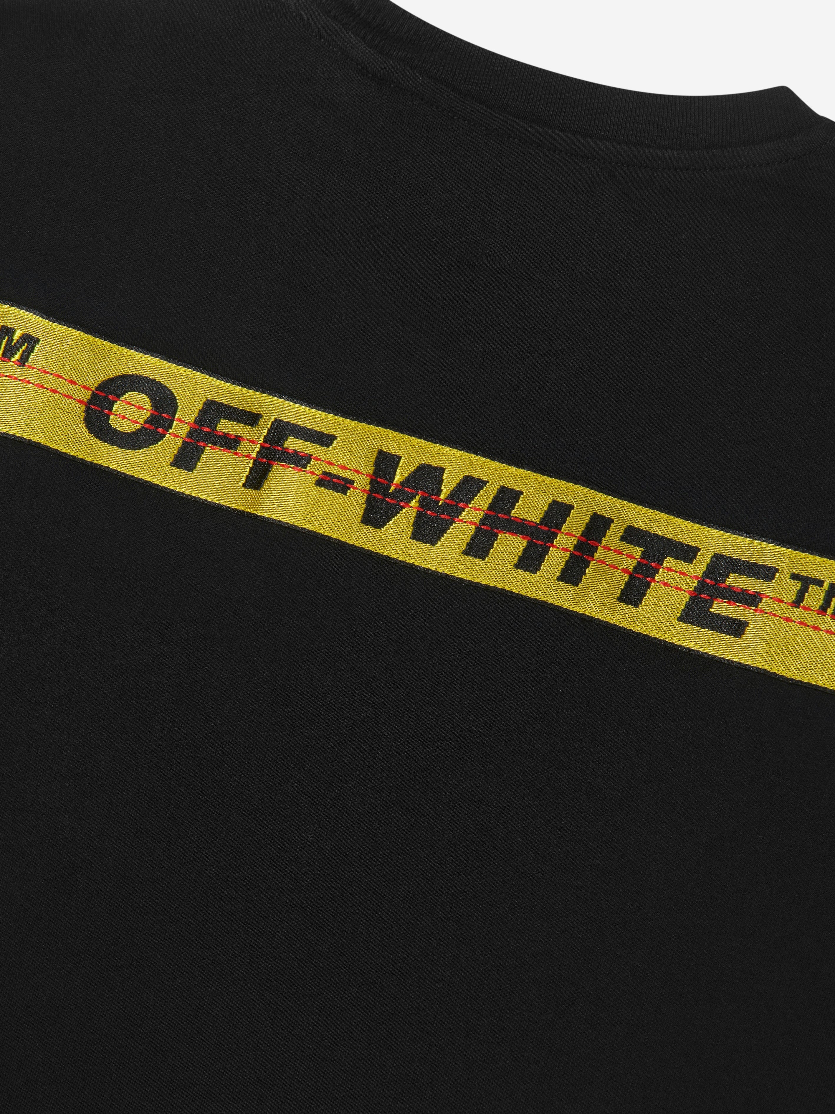 Off-White Boys Logo Industrial T-Shirt in Black Clearance Deals