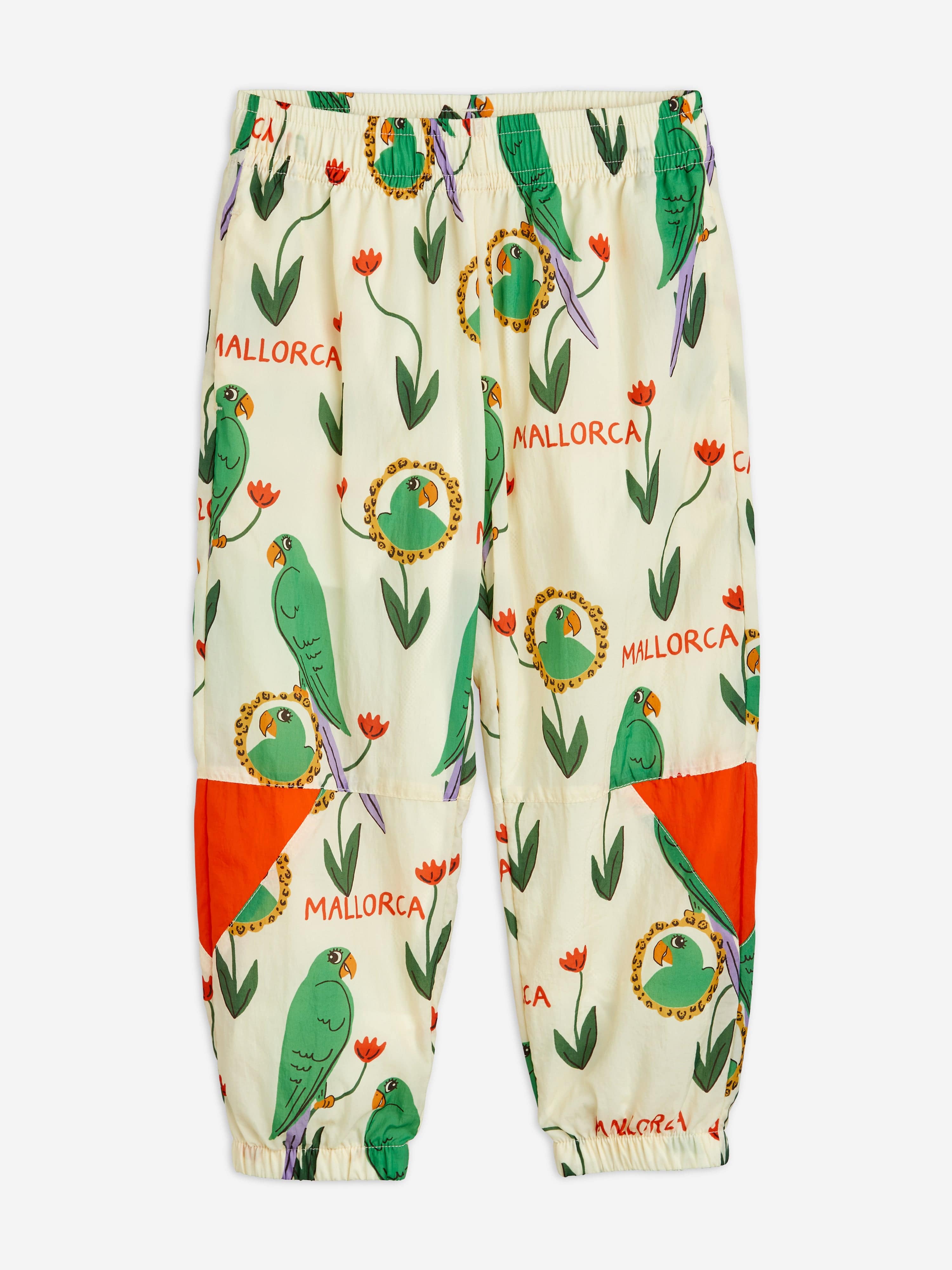 Mini Rodini Kids Parrots Print Track Pants in Multicolour Cost Cheap Online