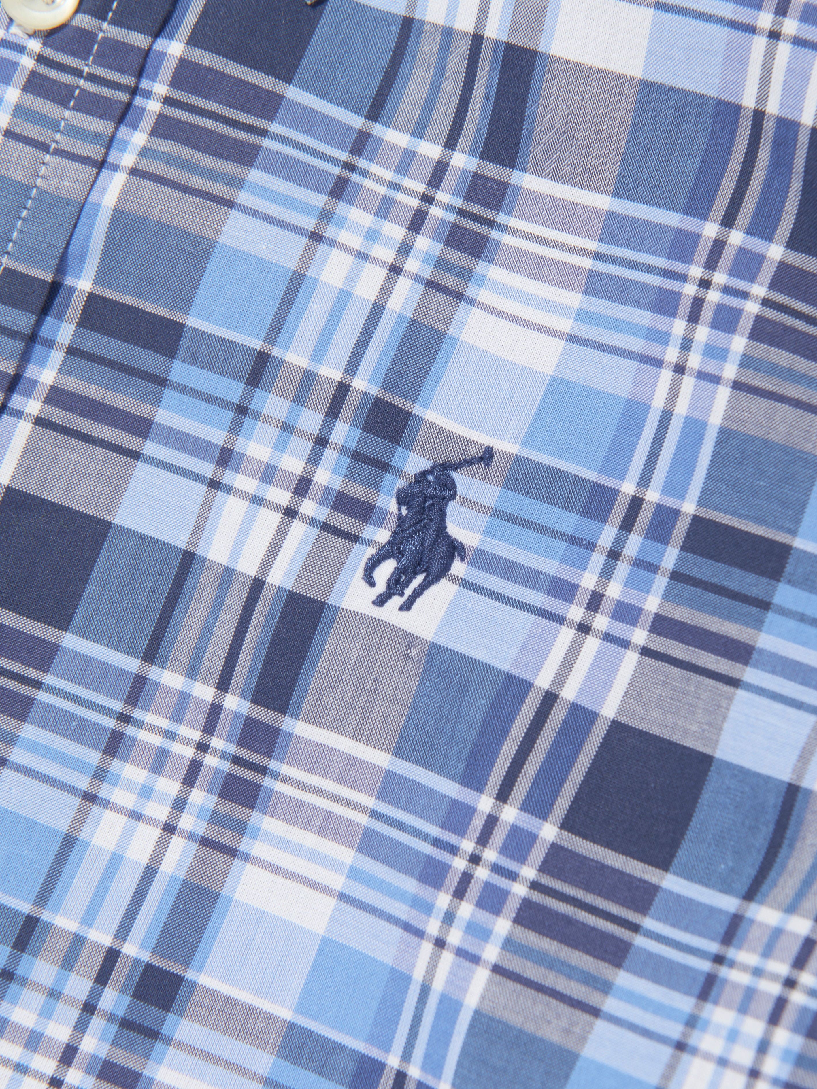 Ralph Lauren Boys Checked Shirt in Blue Sale Huge Surprise