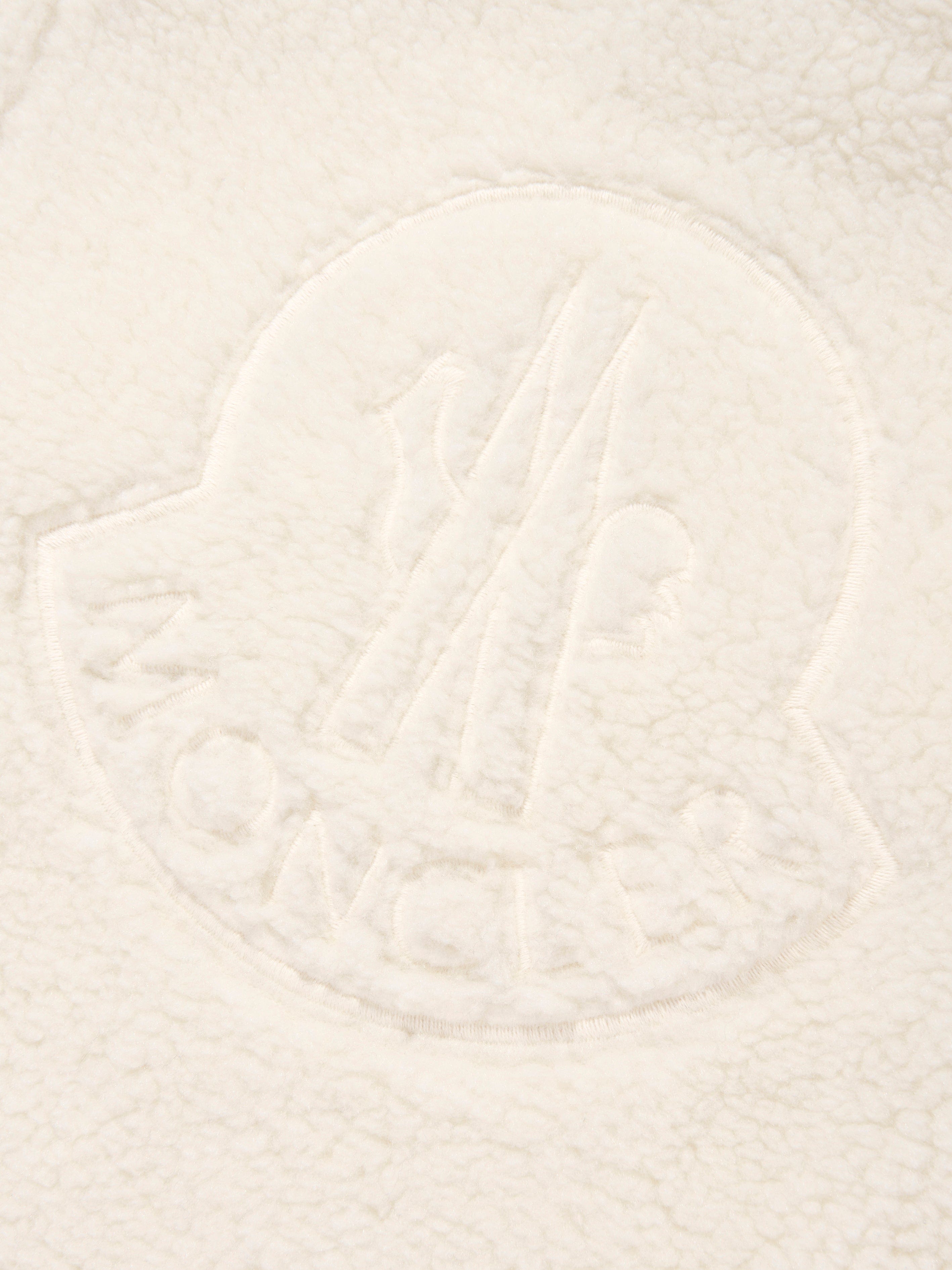 Moncler Enfant Boys Zip Up Cardigan in Ivory Cheap Sale Geniue Stockist