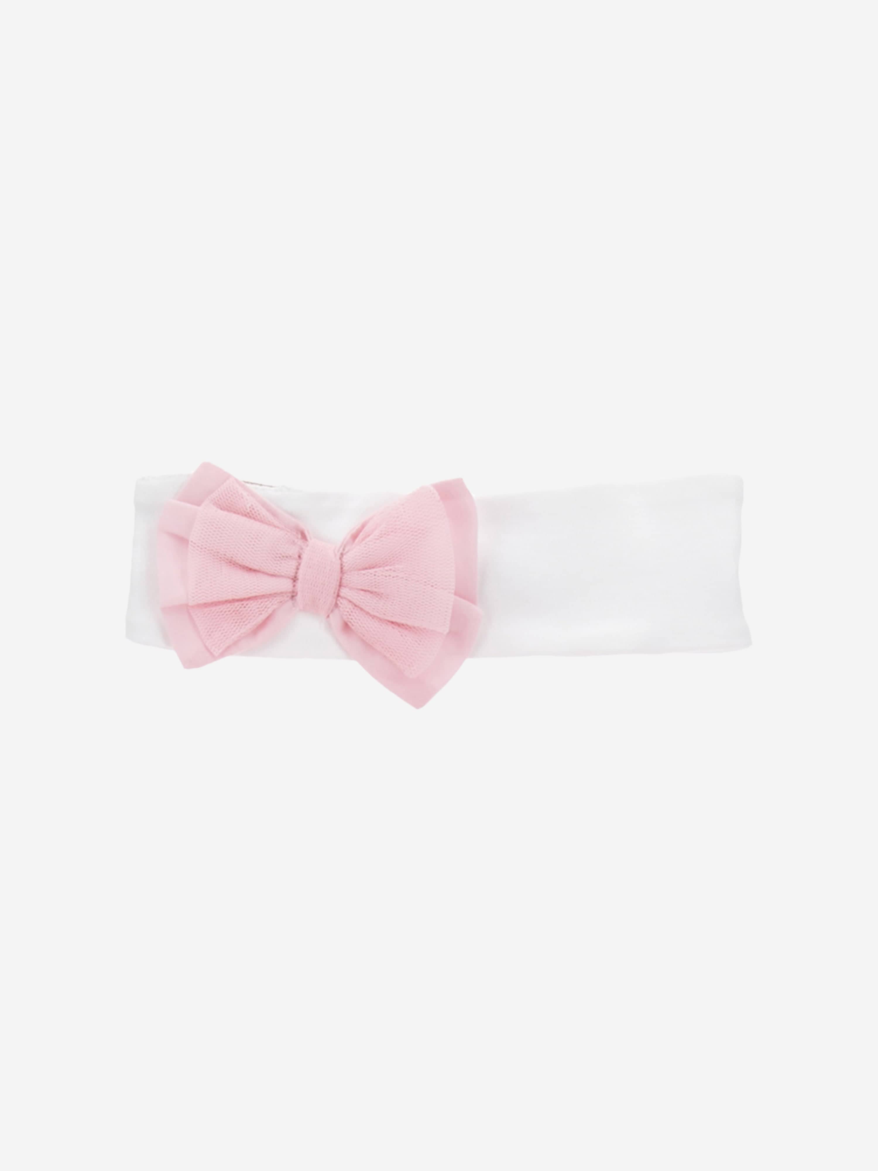 Monnalisa Baby Girls Rose Ruffle Skirt Set With Headband in Pink With Mastercard For Sale