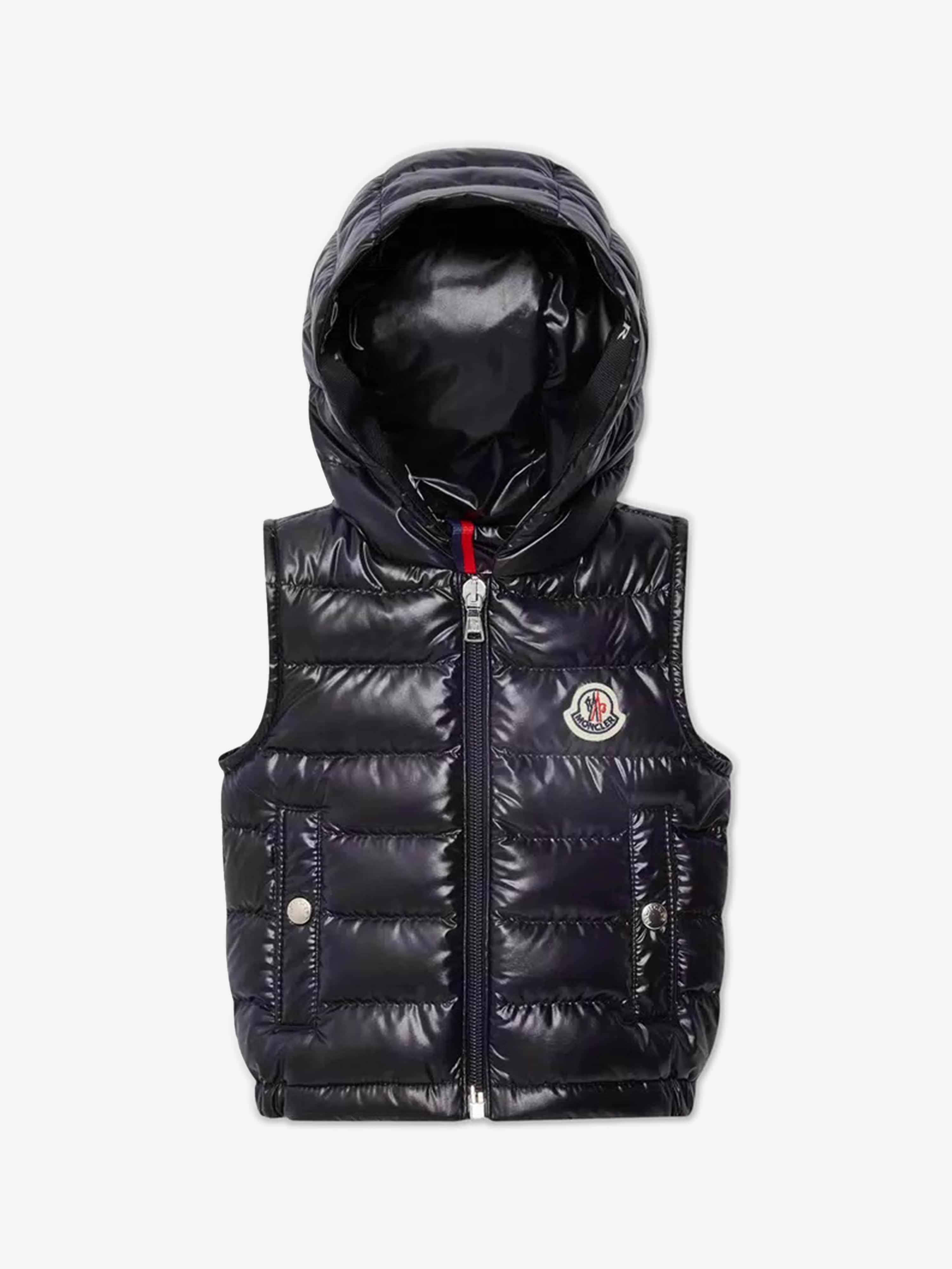 Moncler Enfant Baby Boys Down Padded Couronne Gilet in Navy Ebay Online