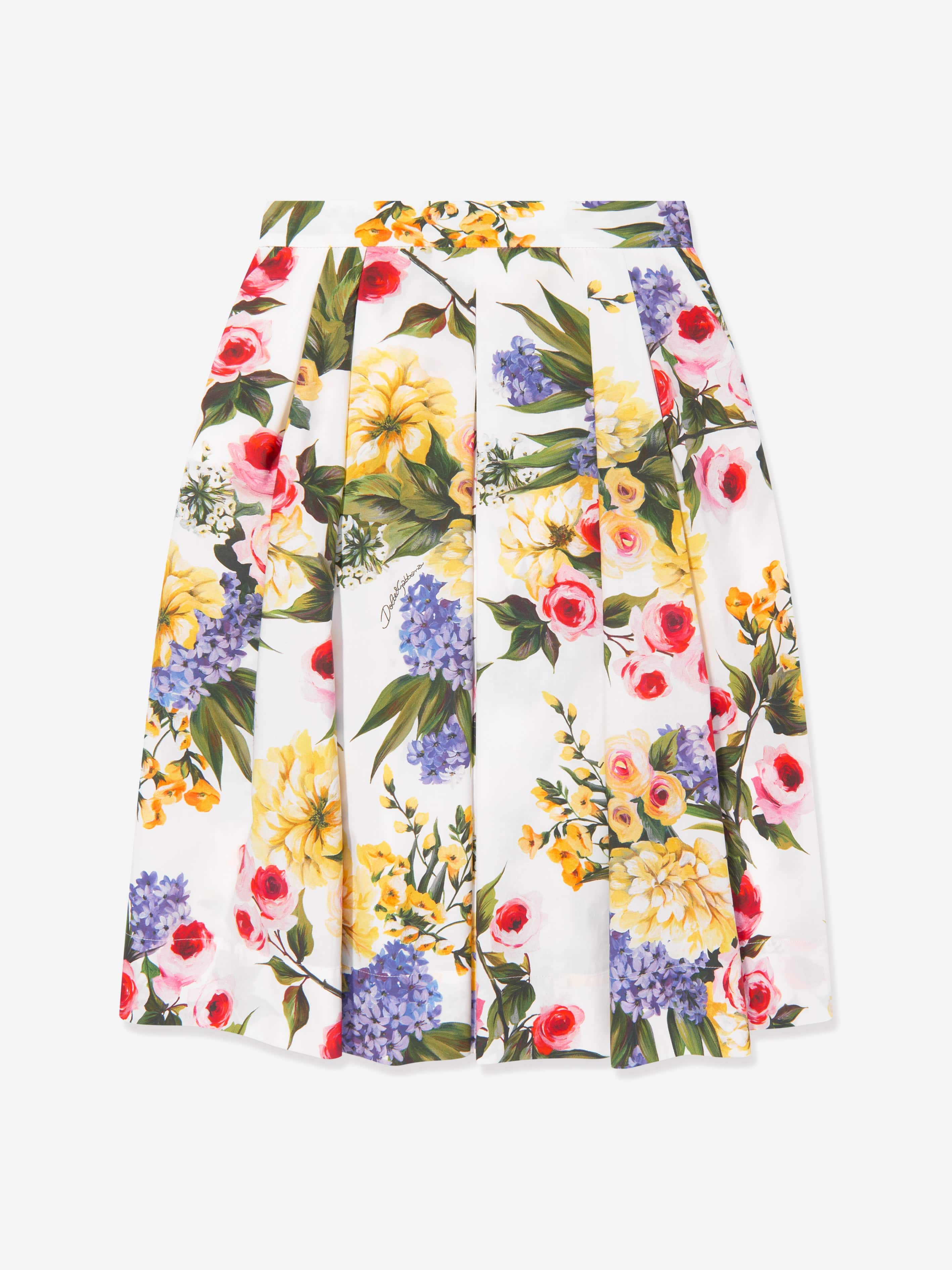 Dolce & Gabbana Girls Flower Print Skirt in Multicolour Sale Outlet