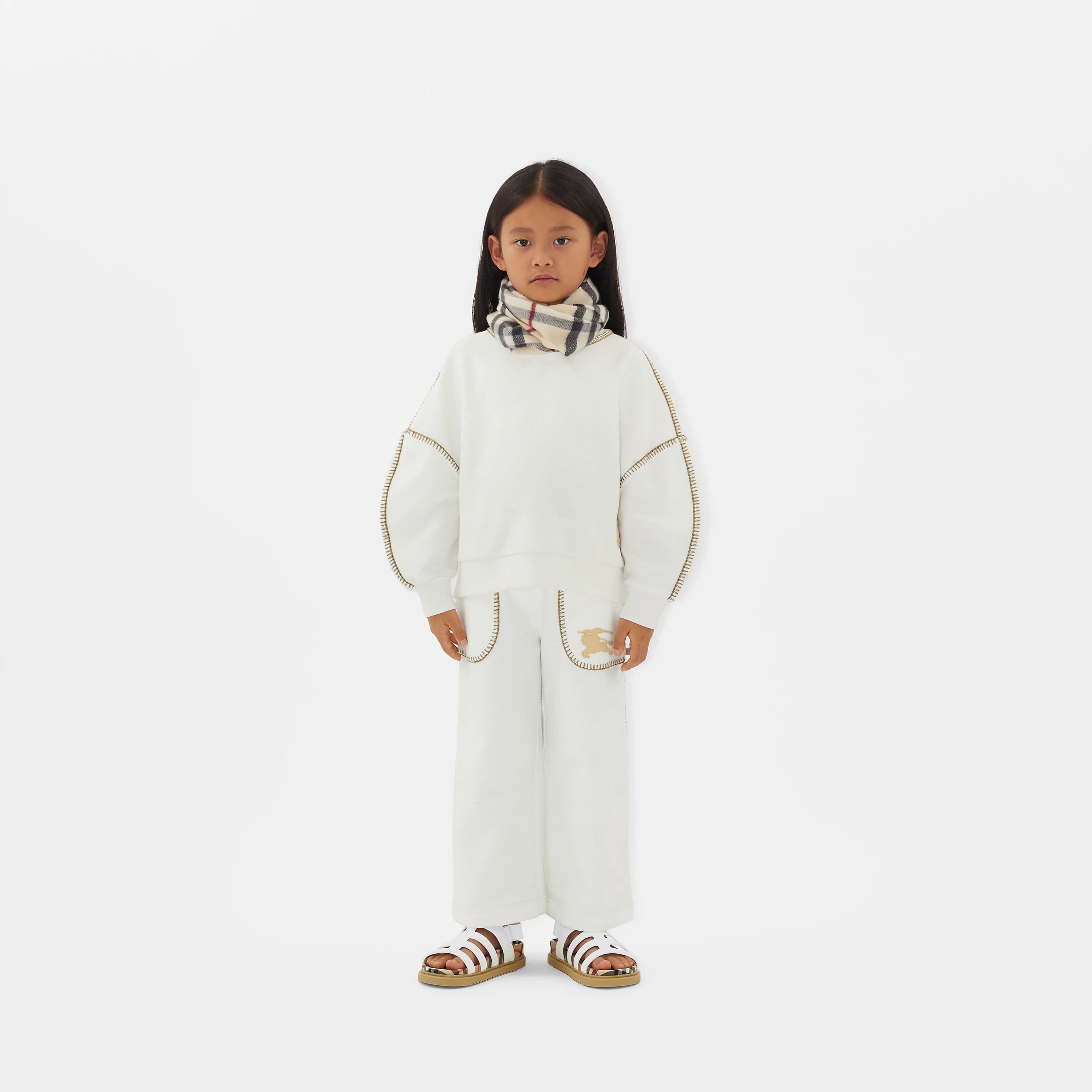 Burberry Girls Aubrey Trousers in White From China Sale Online