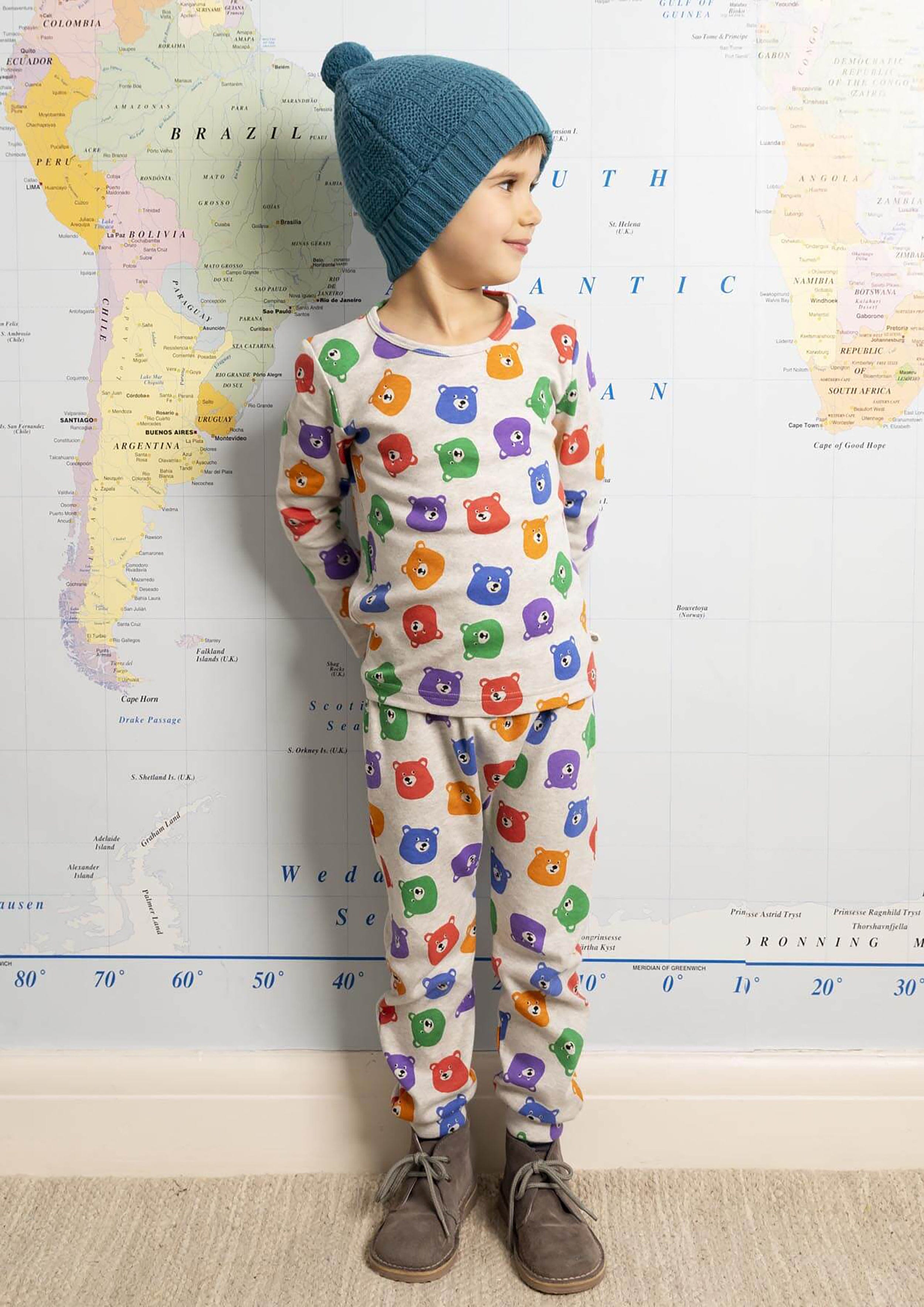 The Bonnie Mob Kids Long Sleeve Bears T-Shirt in Multicolour Buy Cheap Best Sale