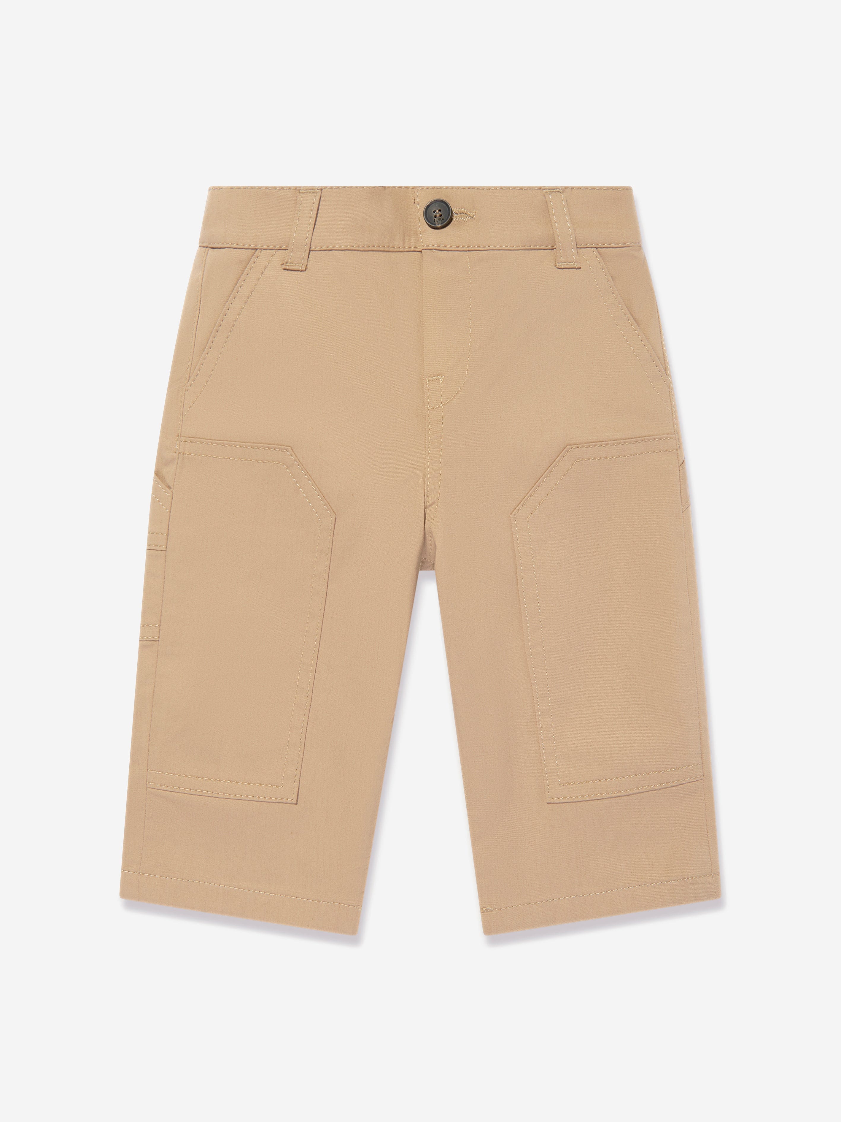 Fendi Baby Boys Gabardine Trousers in Beige Clearance Websites