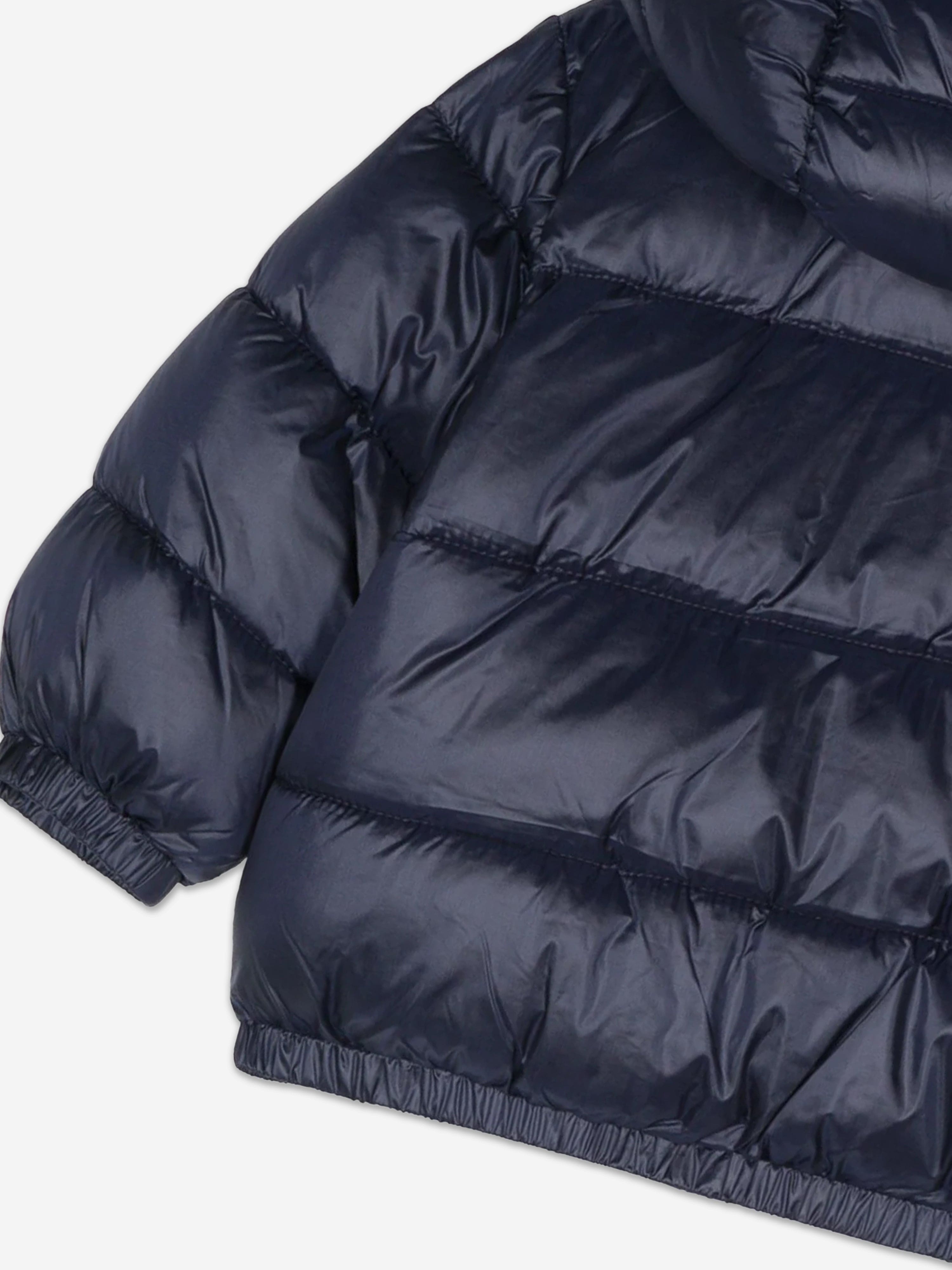 Moschino Baby Puffer Jacket in Navy Low Cost Cheap Online