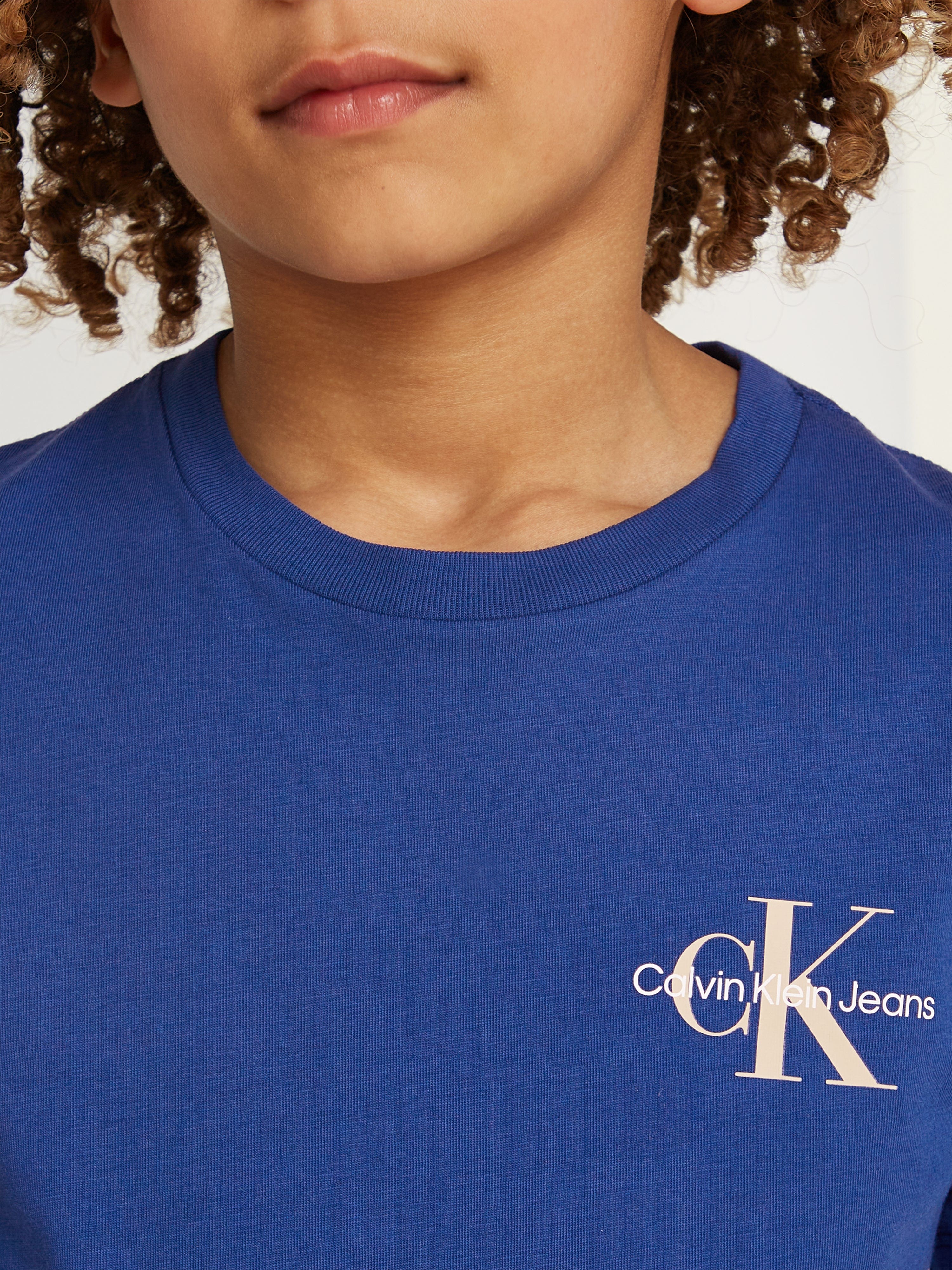 Kids Chest Monogram T-Shirt in Blue Cheap Online