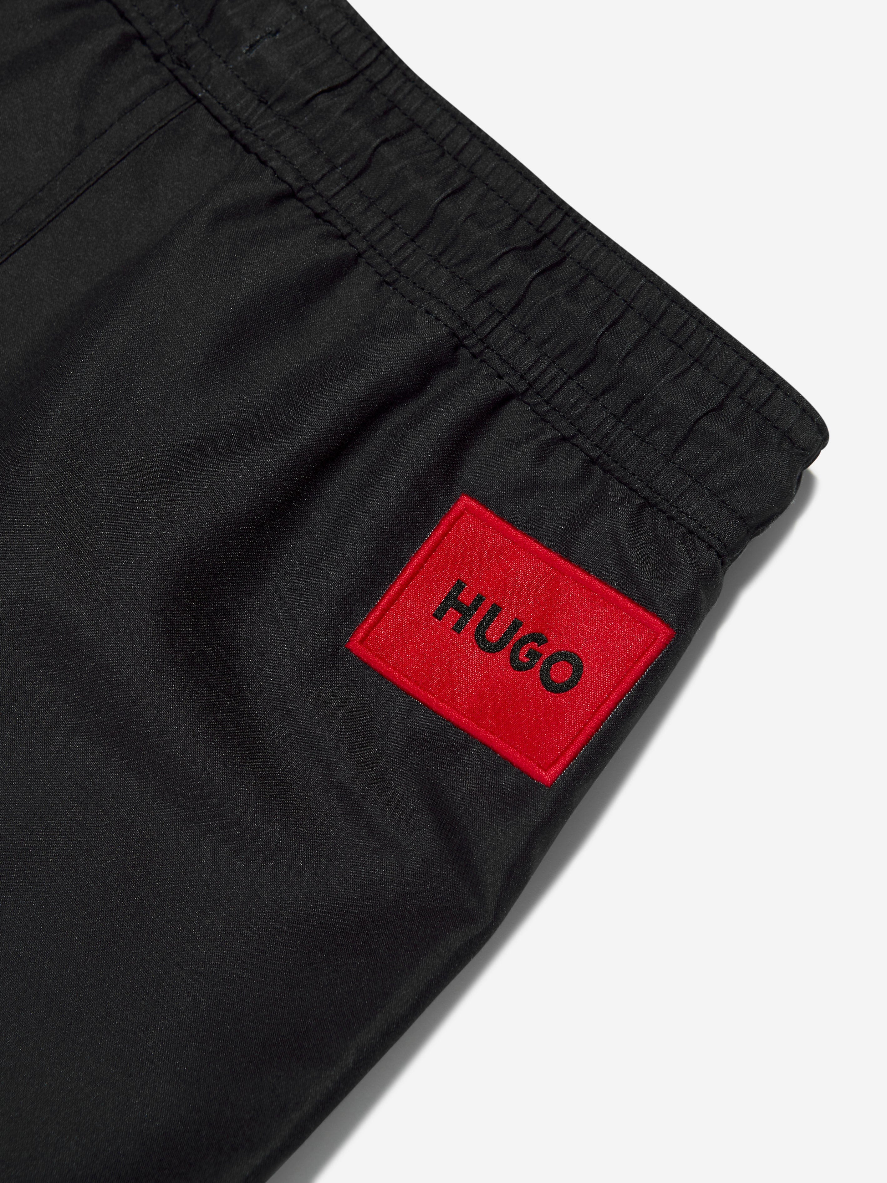 Hugo Boys Flames Print Swm Shorts in Black Many Kinds Of Cheap Online