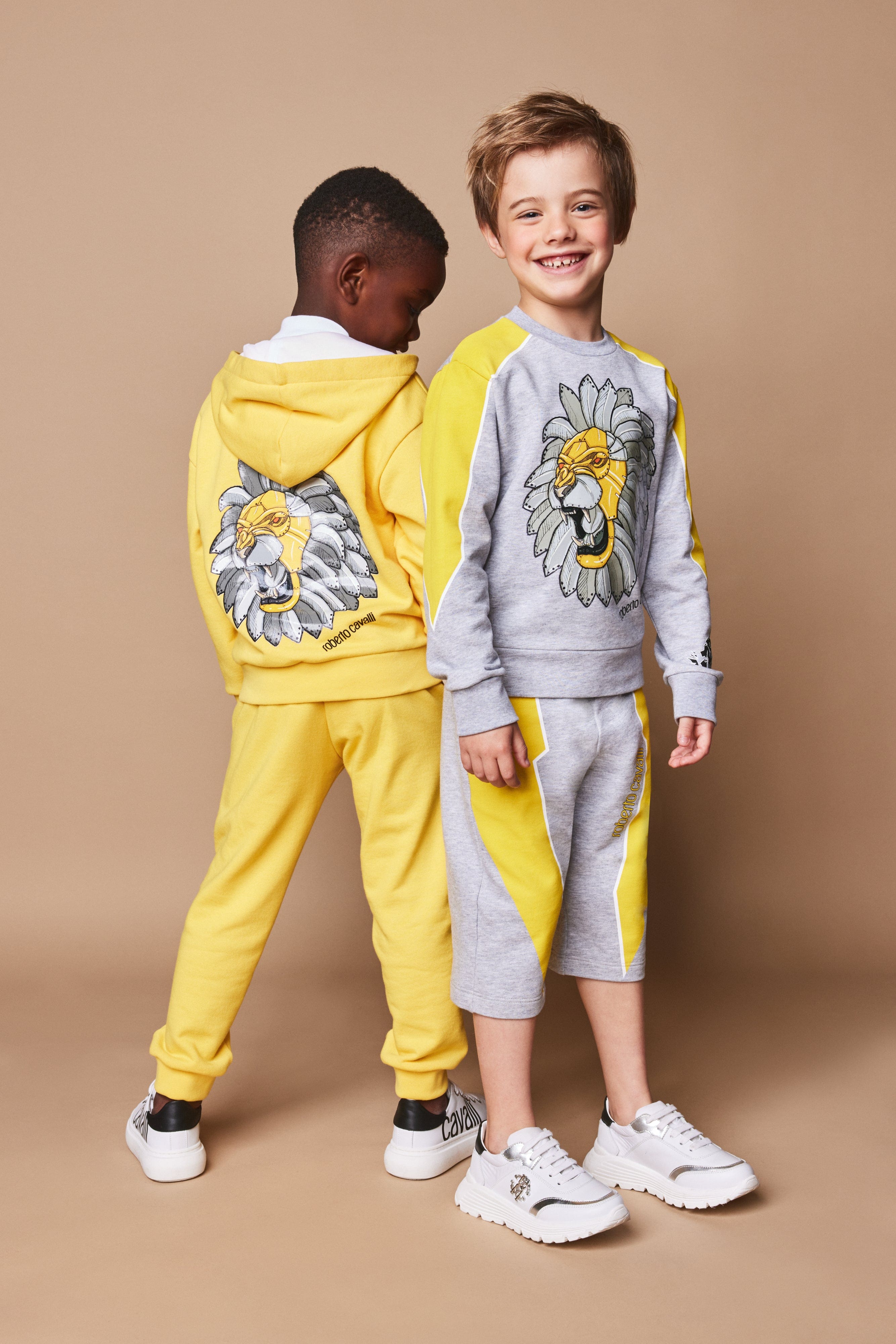 Roberto Cavalli Boys Lion Sweatshirt in Grey Buy Cheap Footlocker