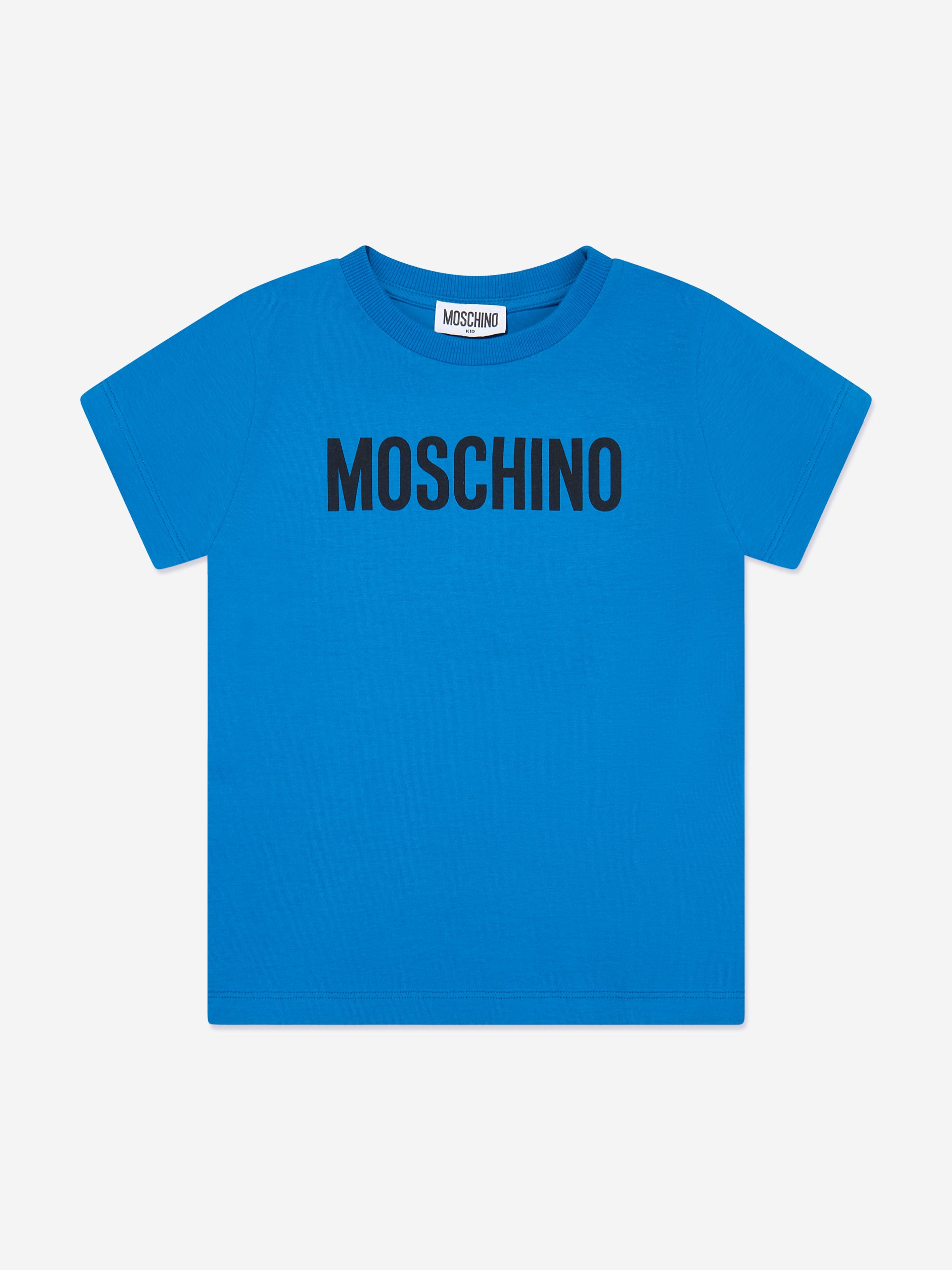Moschino Kids Logo T-Shirt in Blue Free Shipping Release Dates