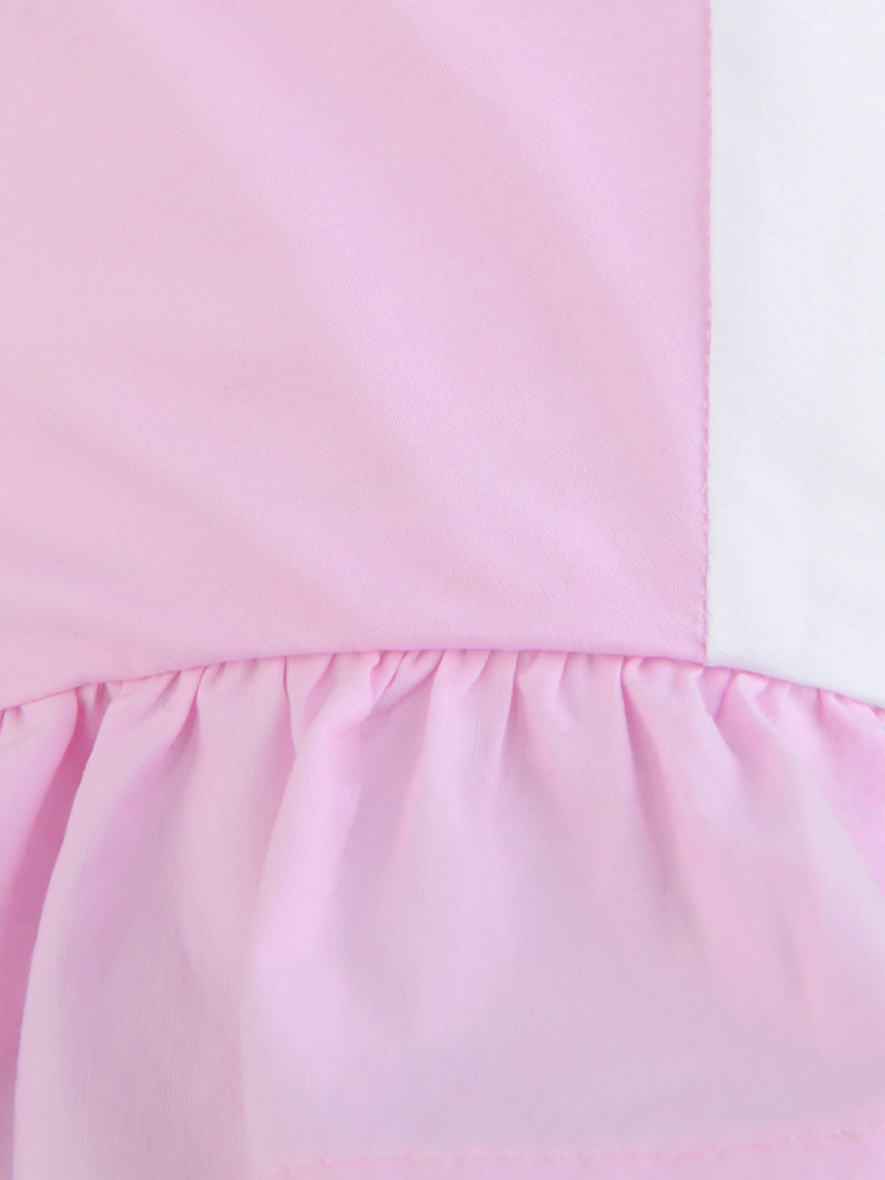 Simonetta Pink & White Cotton Bow Dress Clearance Big Sale