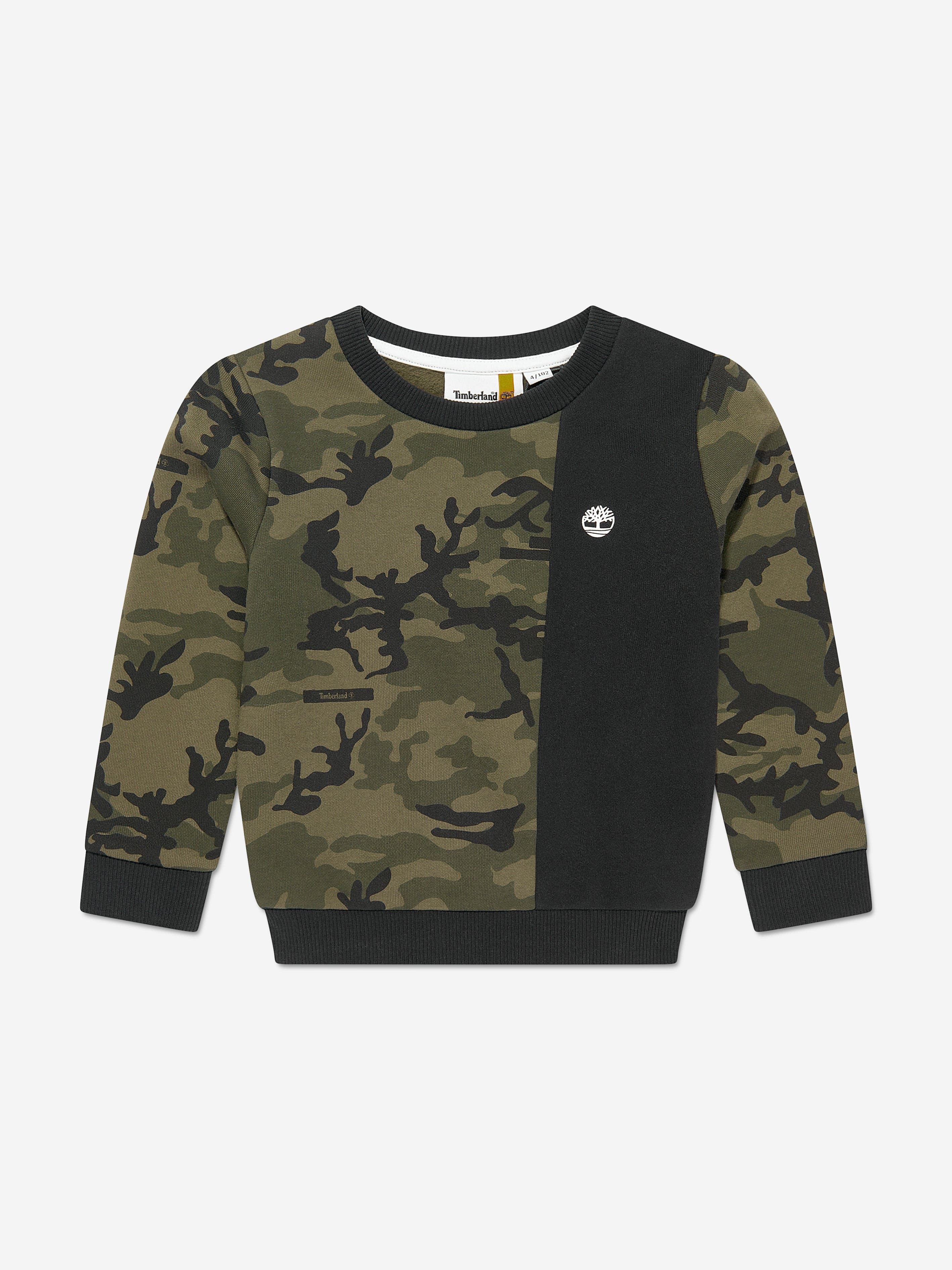Timberland Boys Camouflage Sweatshirt in Green Buy Cheap Cheapest