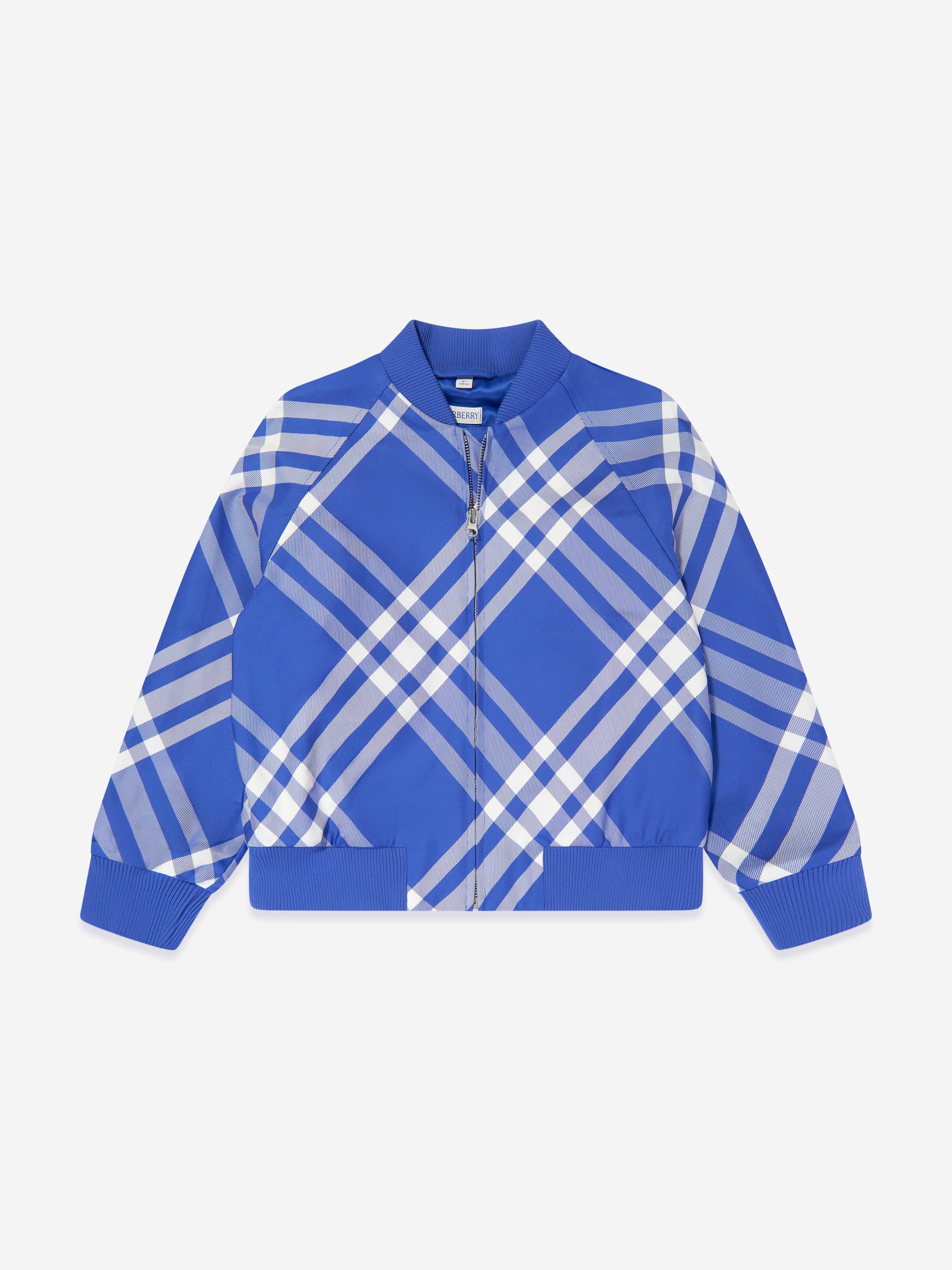 Burberry Boys Check Duncan Sweatshirt in Blue Good Selling Cheap Online