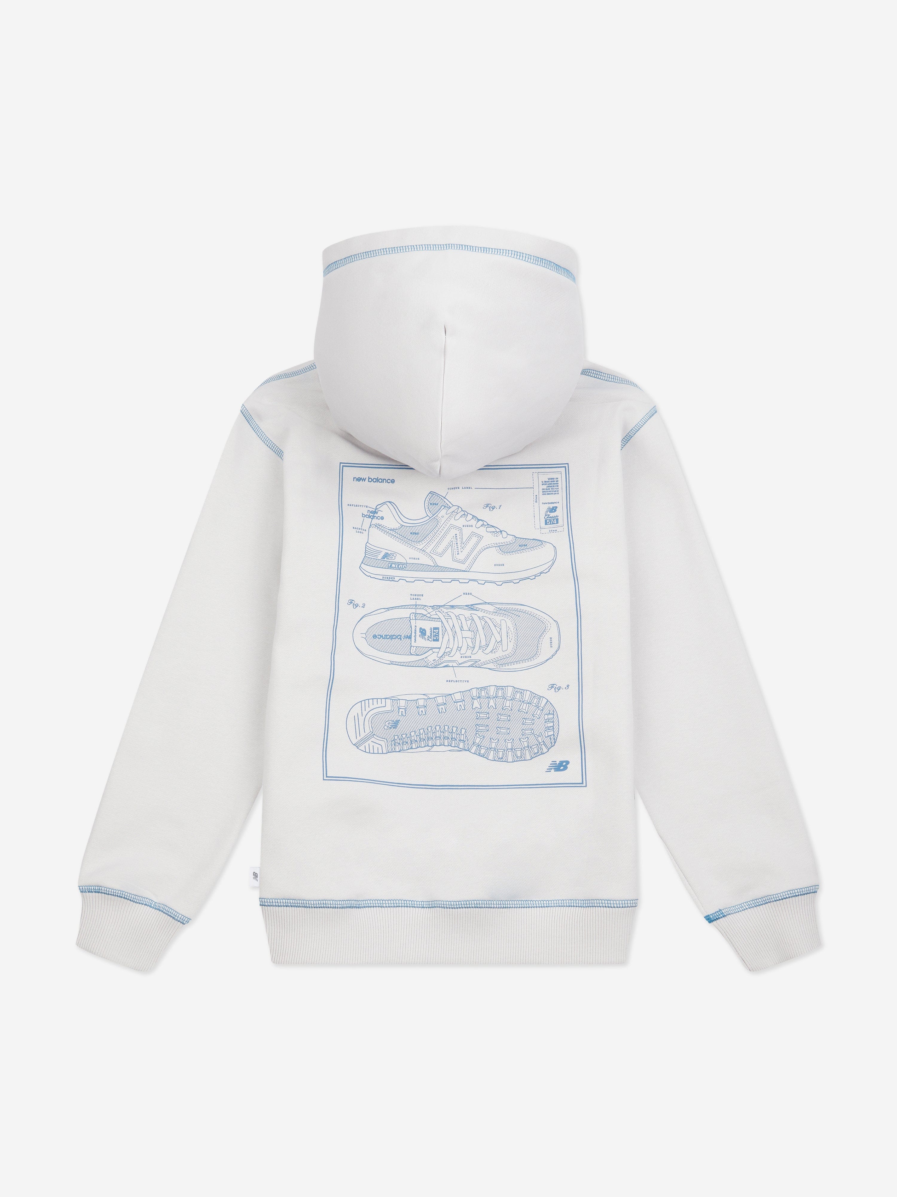 New Balance Boys 574 Diagram Hoodie in Grey Online Cheap Quality