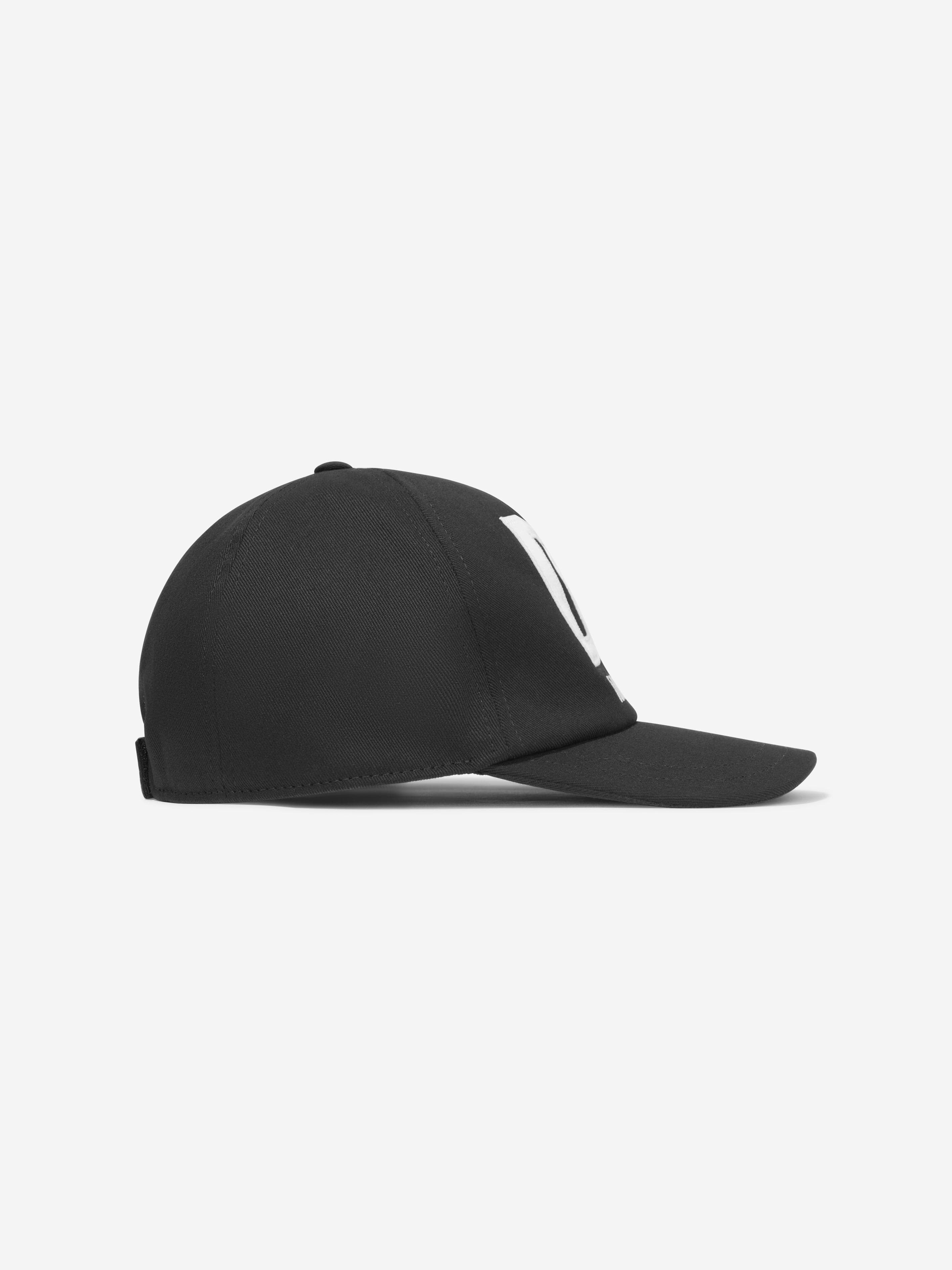 Dolce & Gabbana Boys Embroidered Logo Cap in Black Cheap Amazon
