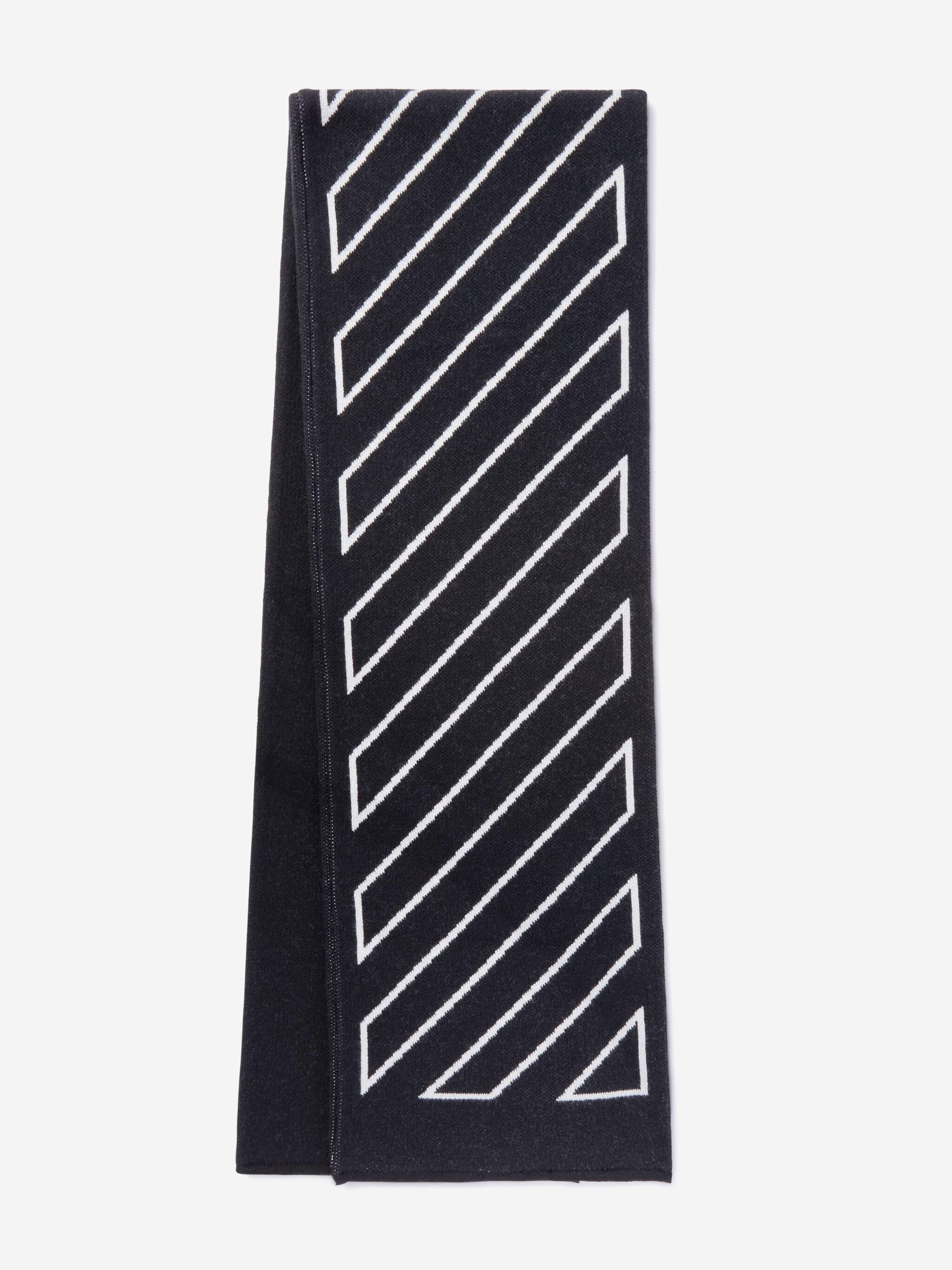 Off-White Kids Bookish Diagonal Scarf in Black Cheap Sale Finishline