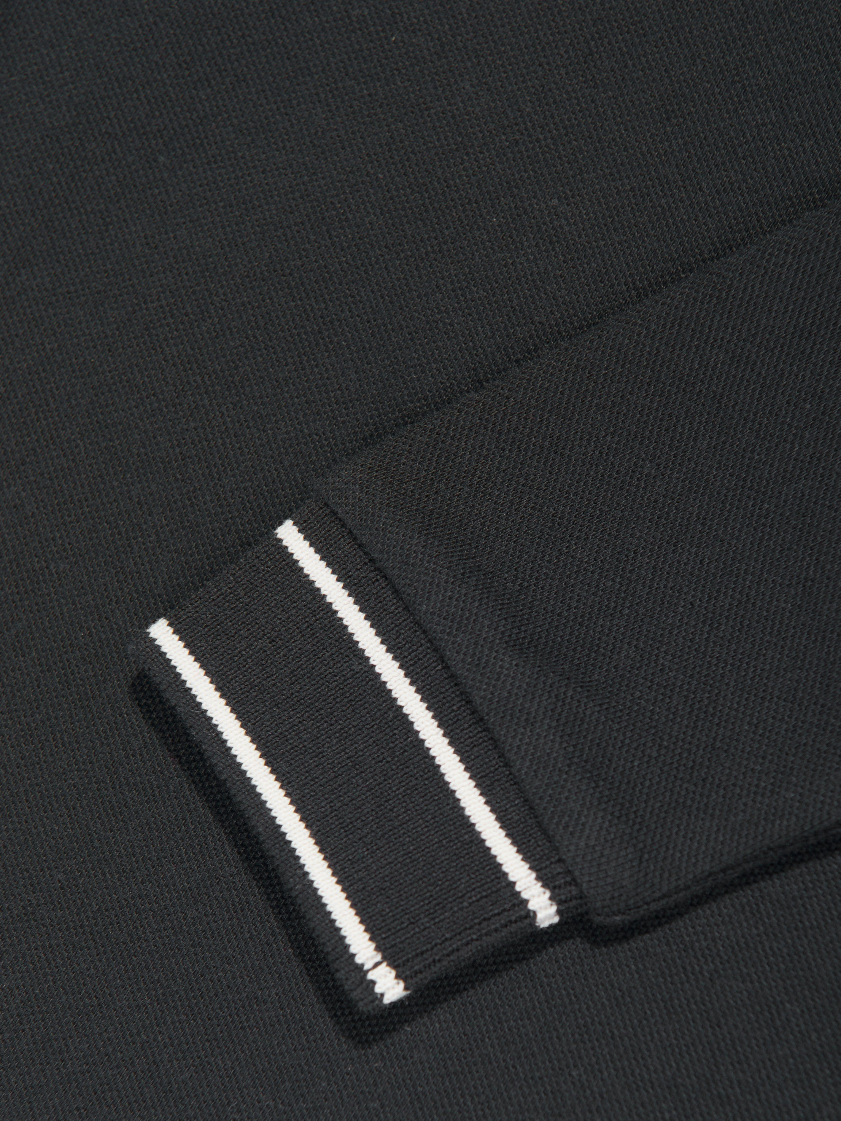 Moncler Enfant Boys Long Sleeve Polo Shirt in Black From China Sale Online