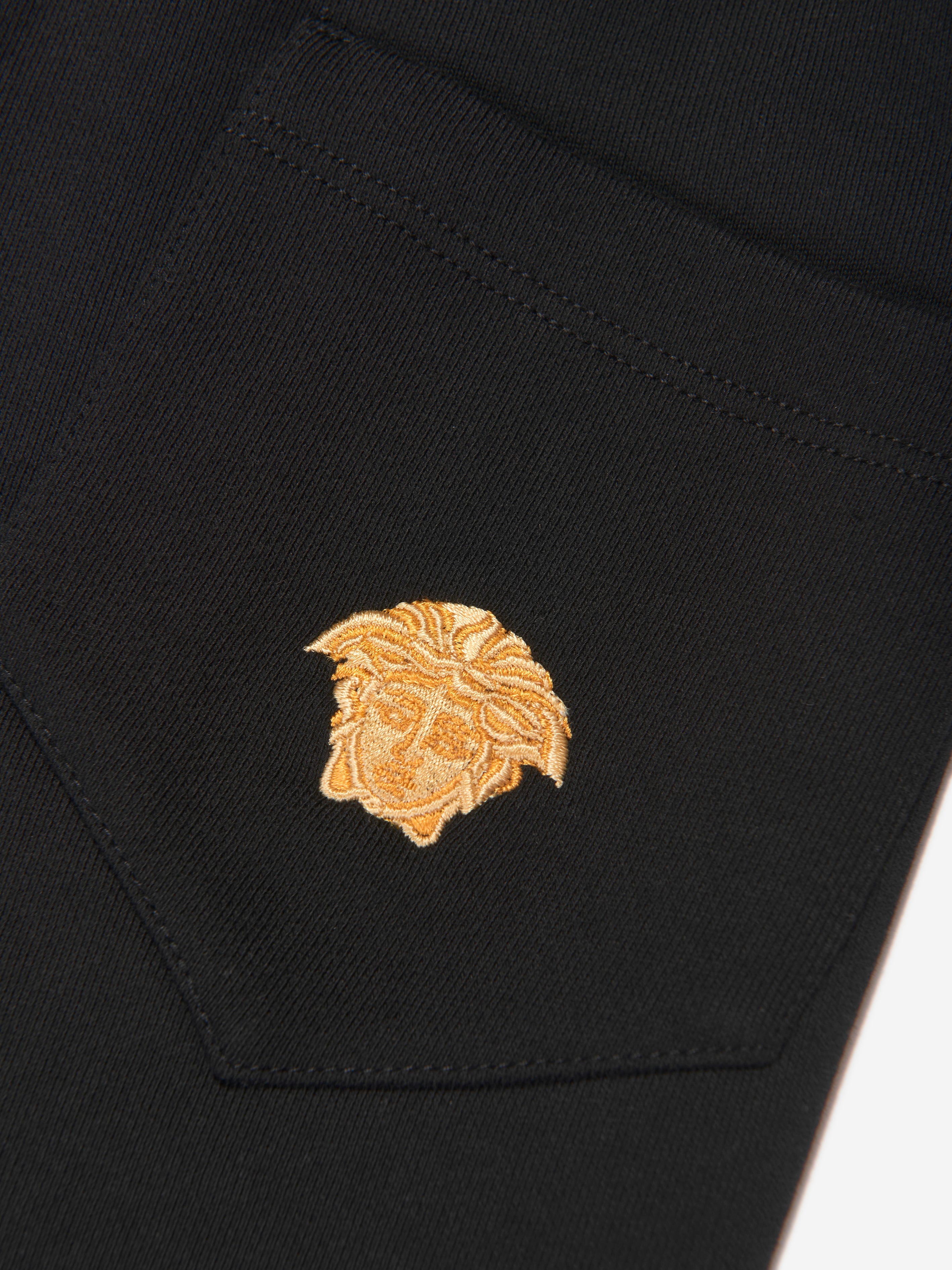 Versace Boys Medusa Joggers in Black Cheap Brand New Unisex