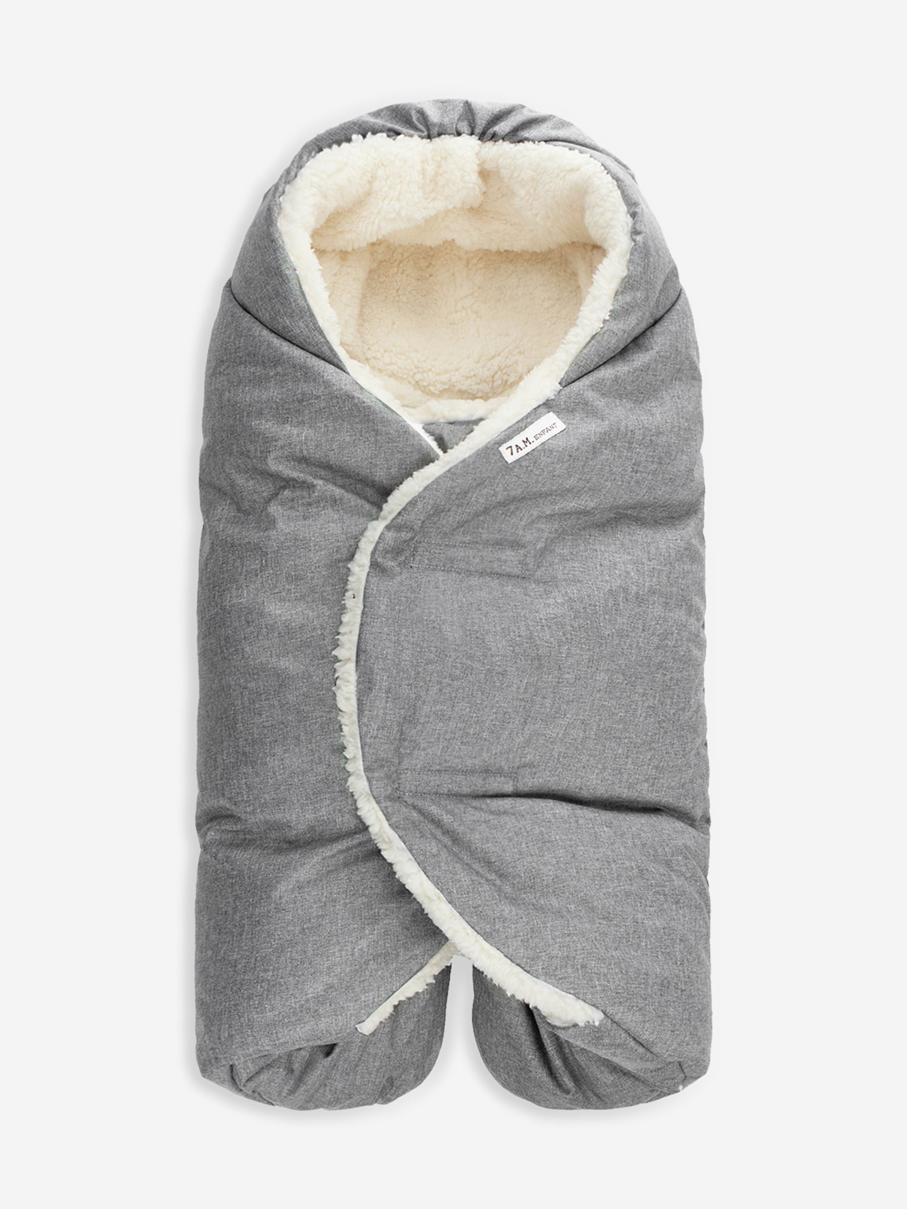 7AM Enfant Baby Nido Duvet Wrap in Grey Outlet Best Sale