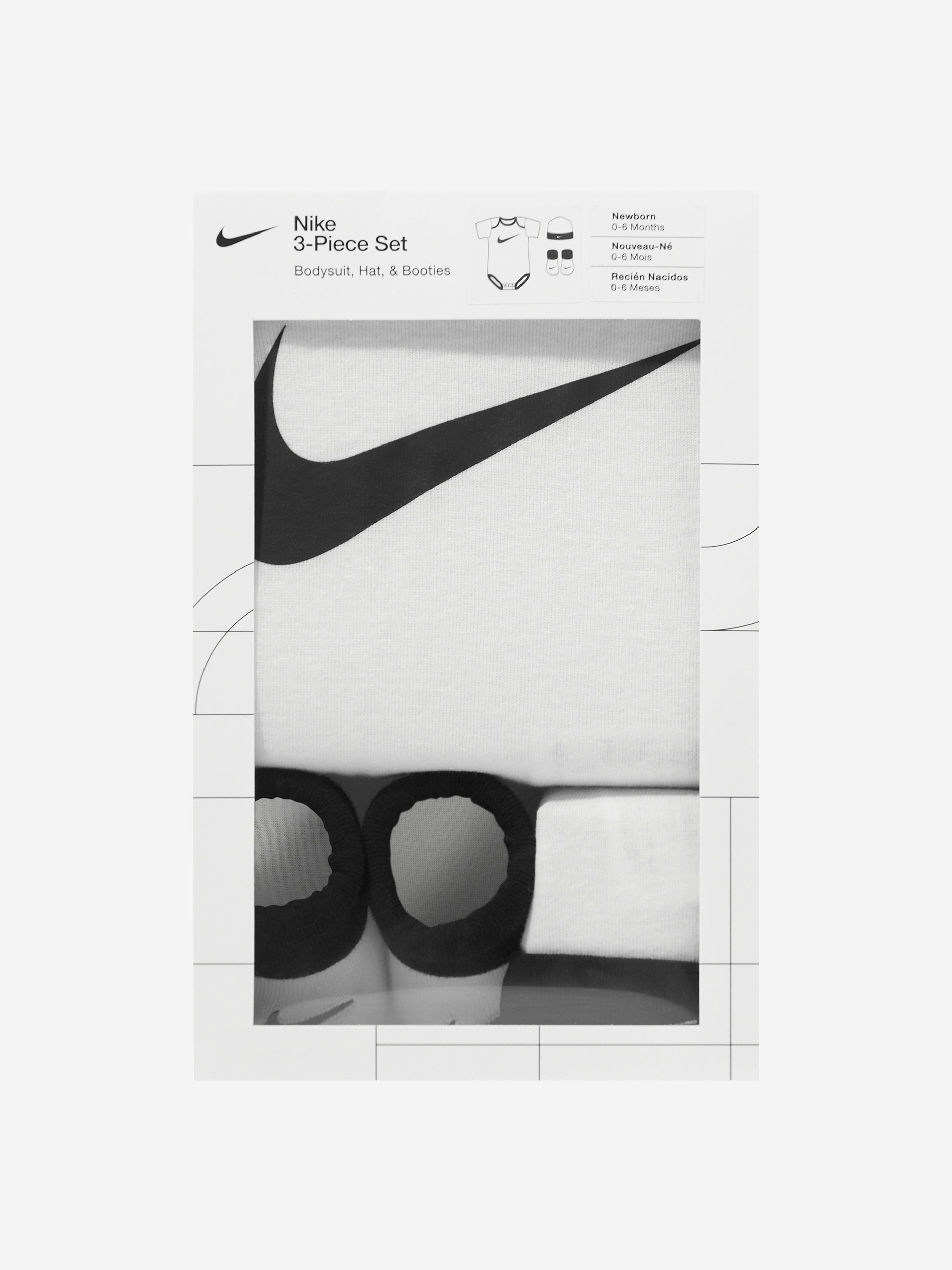 Baby Boys Swoosh Bodysuit Set in White 100% Guaranteed