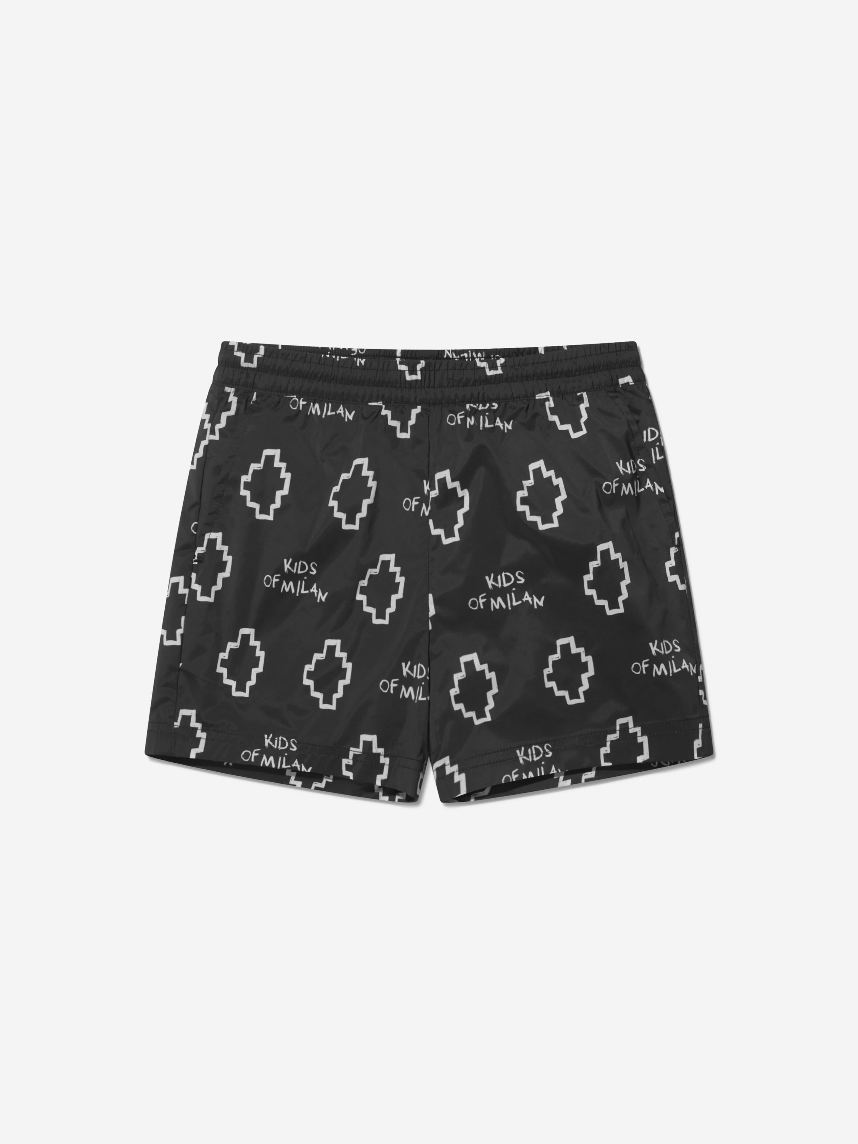 Marcelo Burlon Boys Logo Print Swim Shorts Buy Cheap Best Wholesale