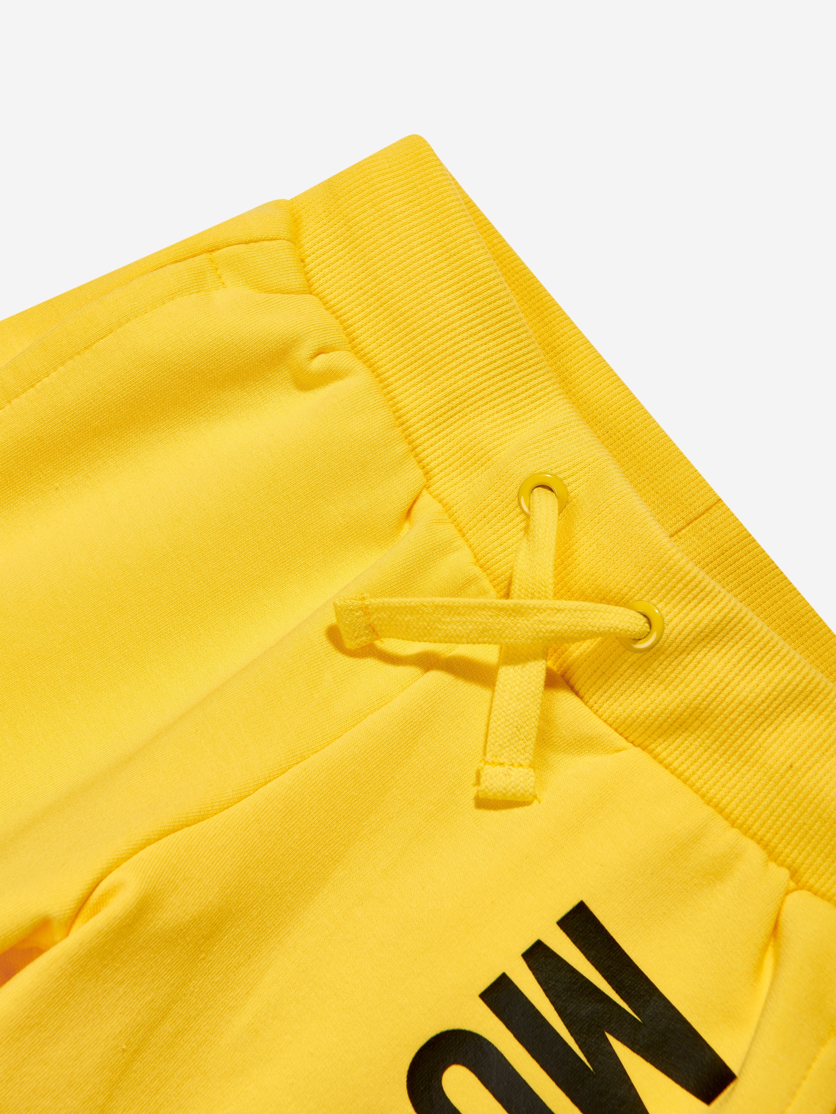 Moschino Boys Logo Shorts in Yellow Fast Delivery Online