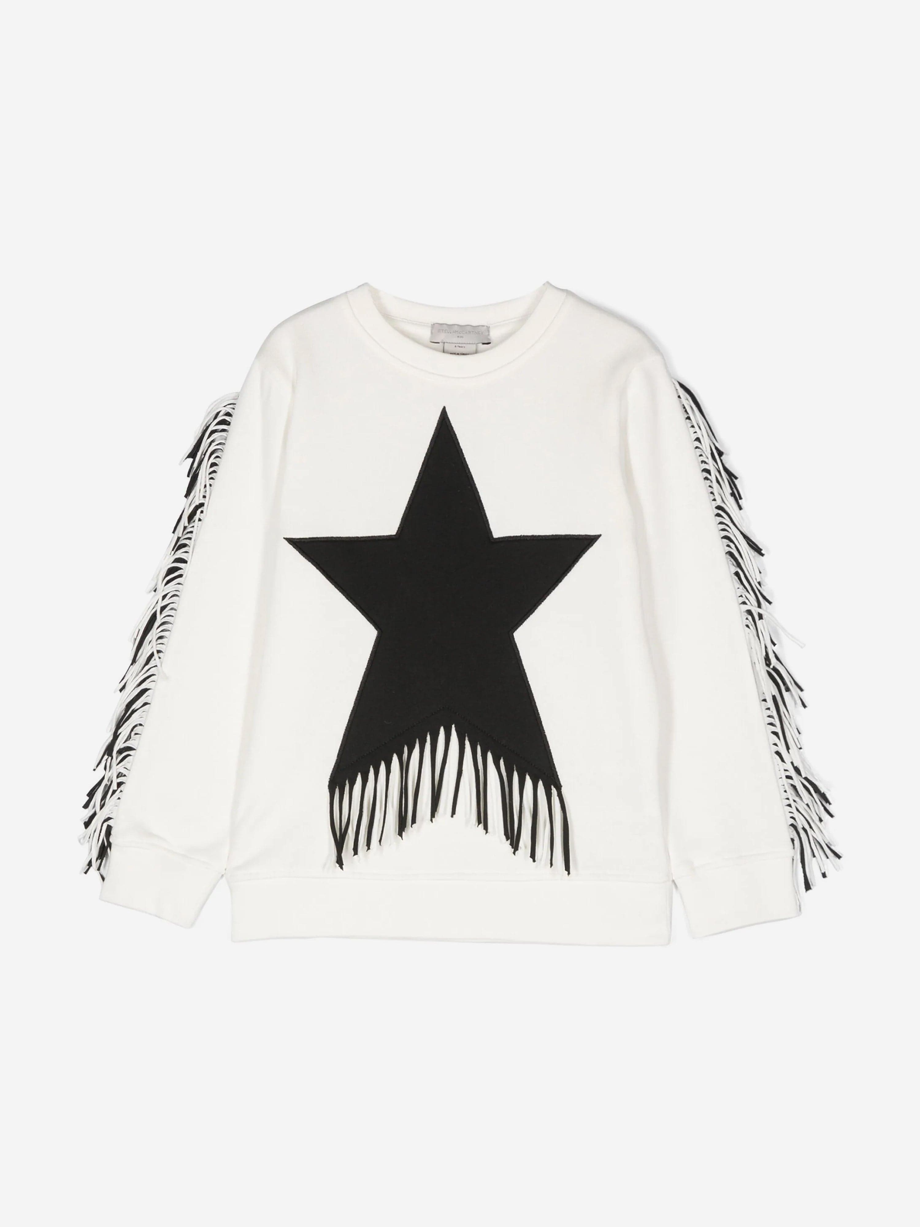 Stella McCartney Girls Tassel Star Sweatshirt in Ivory Amazon Cheap Pice