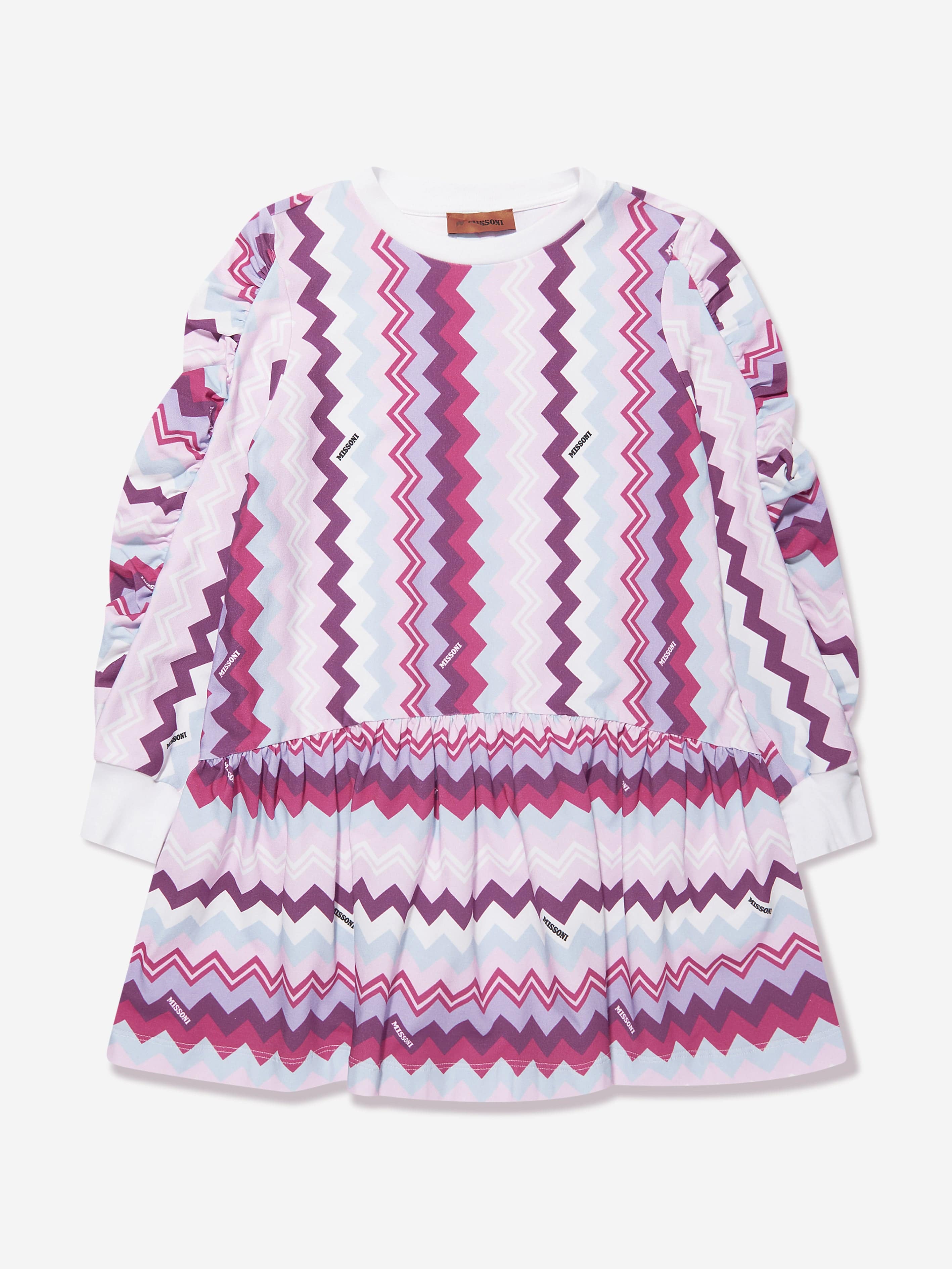 Missoni Girls Zigzag Dress in Pink For Nice Cheap Online