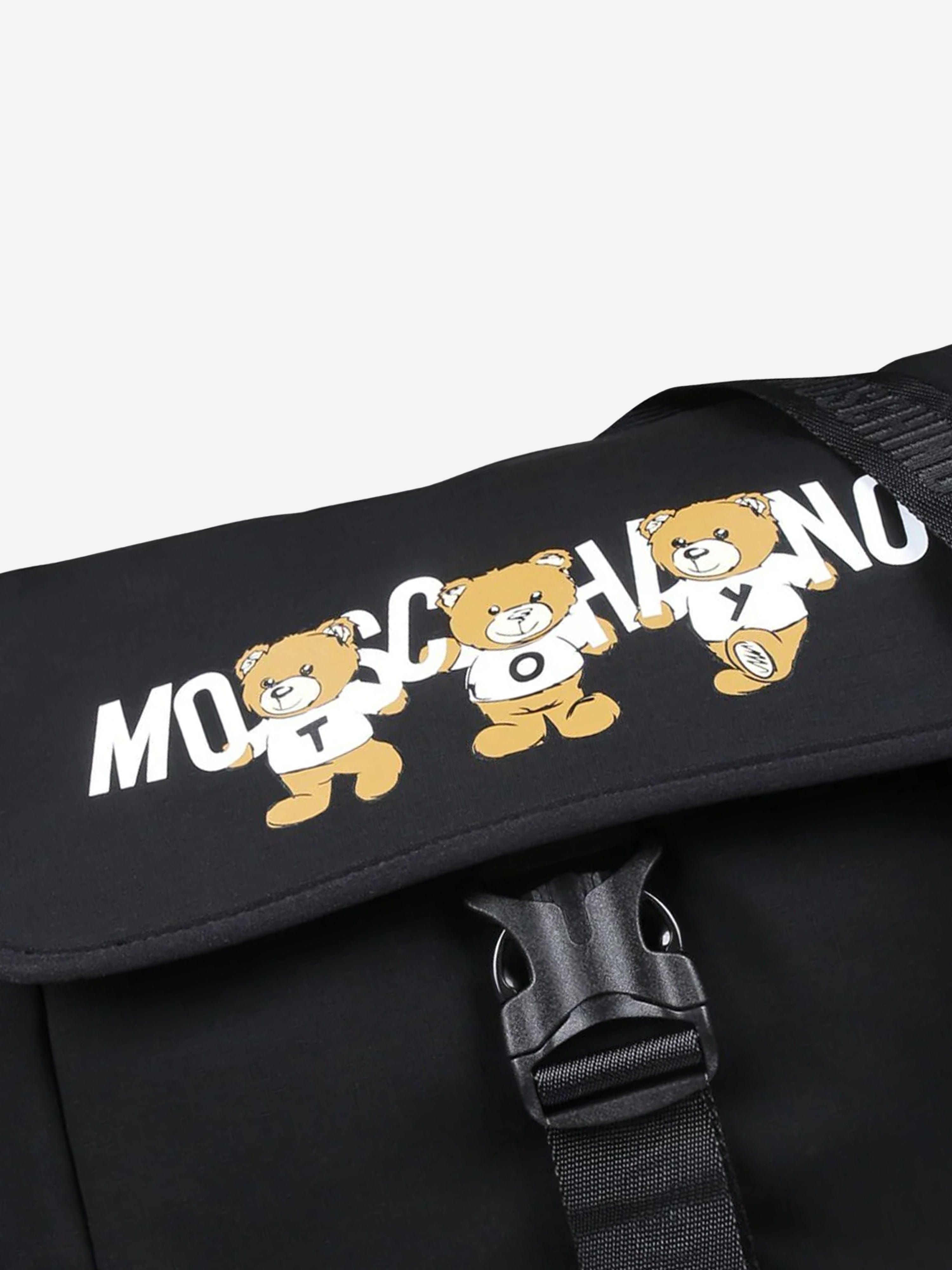 Moschino Baby Bear Logo Changing Bag in Black (40cm) Cheap Store
