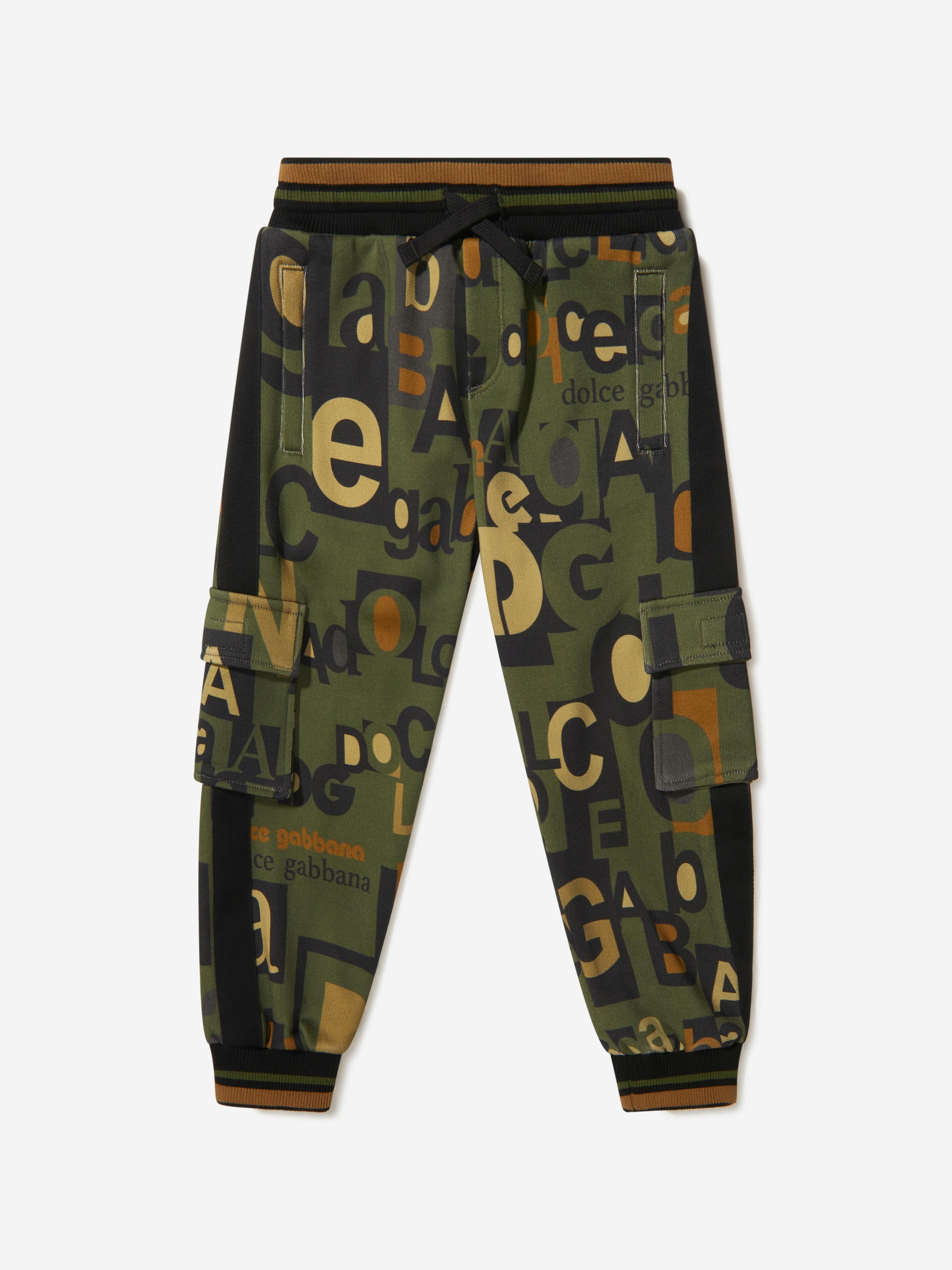 Dolce & Gabbana Boys Cotton Logo Miltary Trousers Big Sale Sale Online