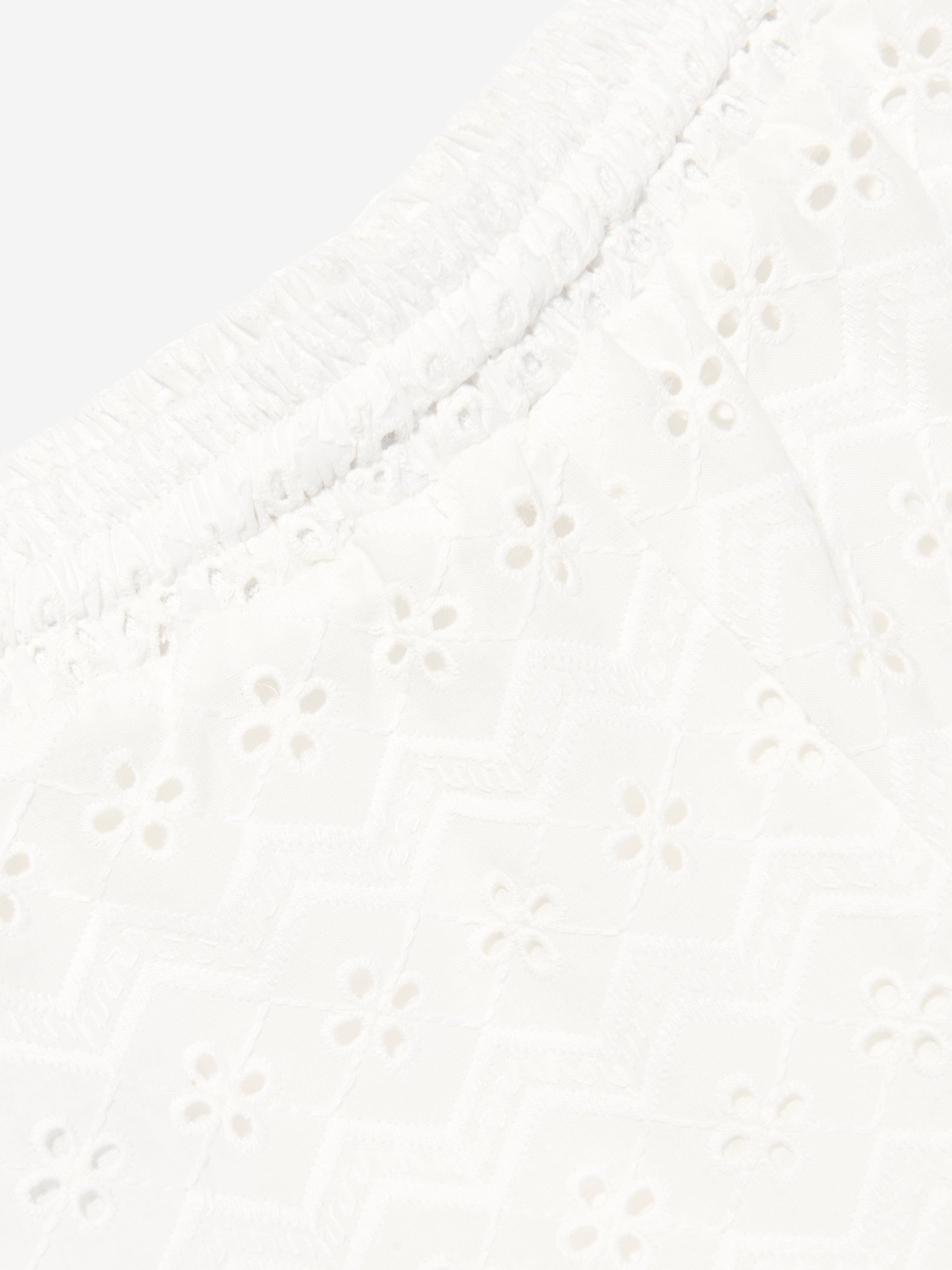MSGM Girls Flared Shorts in White Free Shipping Fashion Style