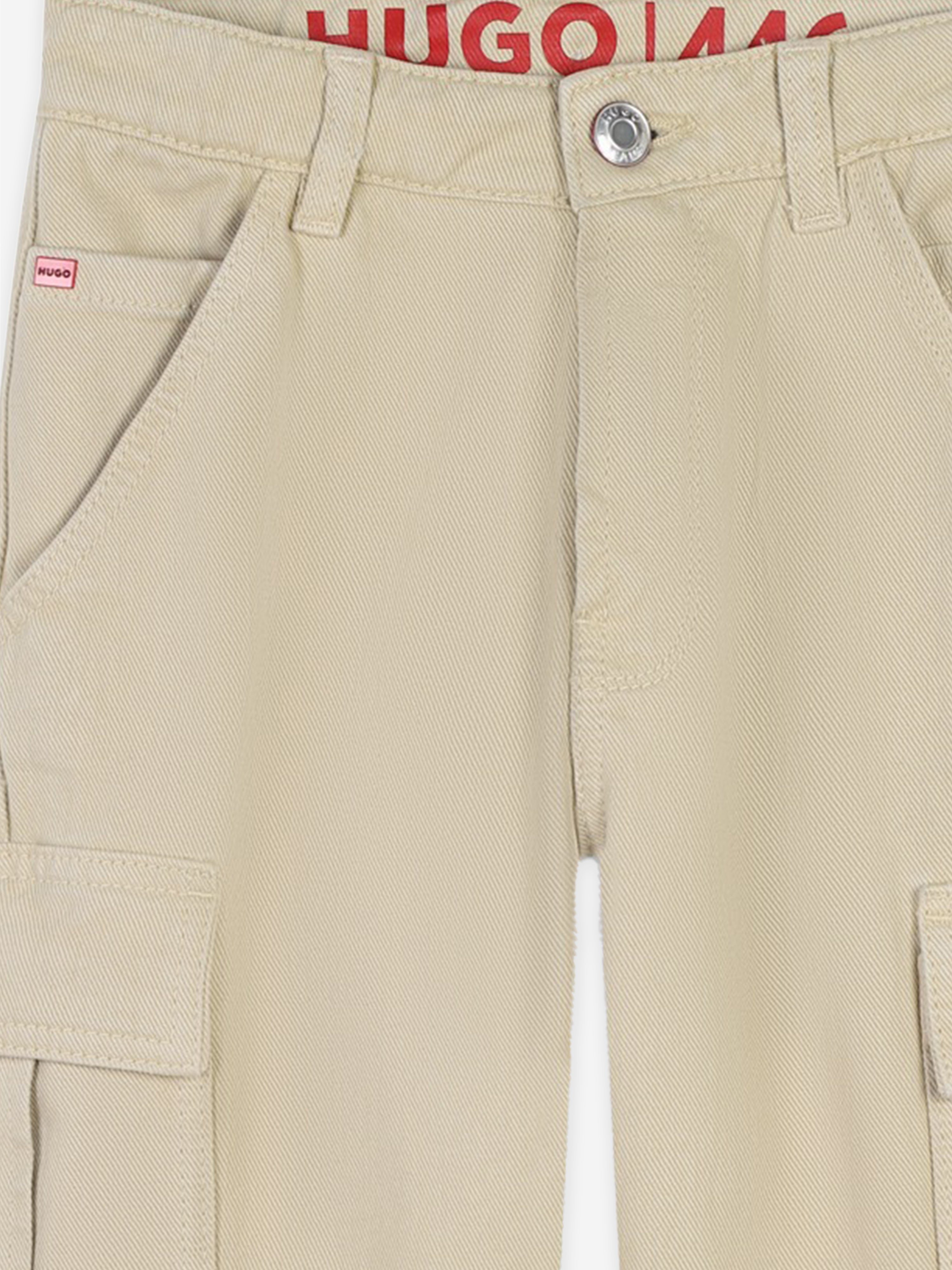 Hugo Boys Loose Pants in Beige Cheap Sale Low Cost