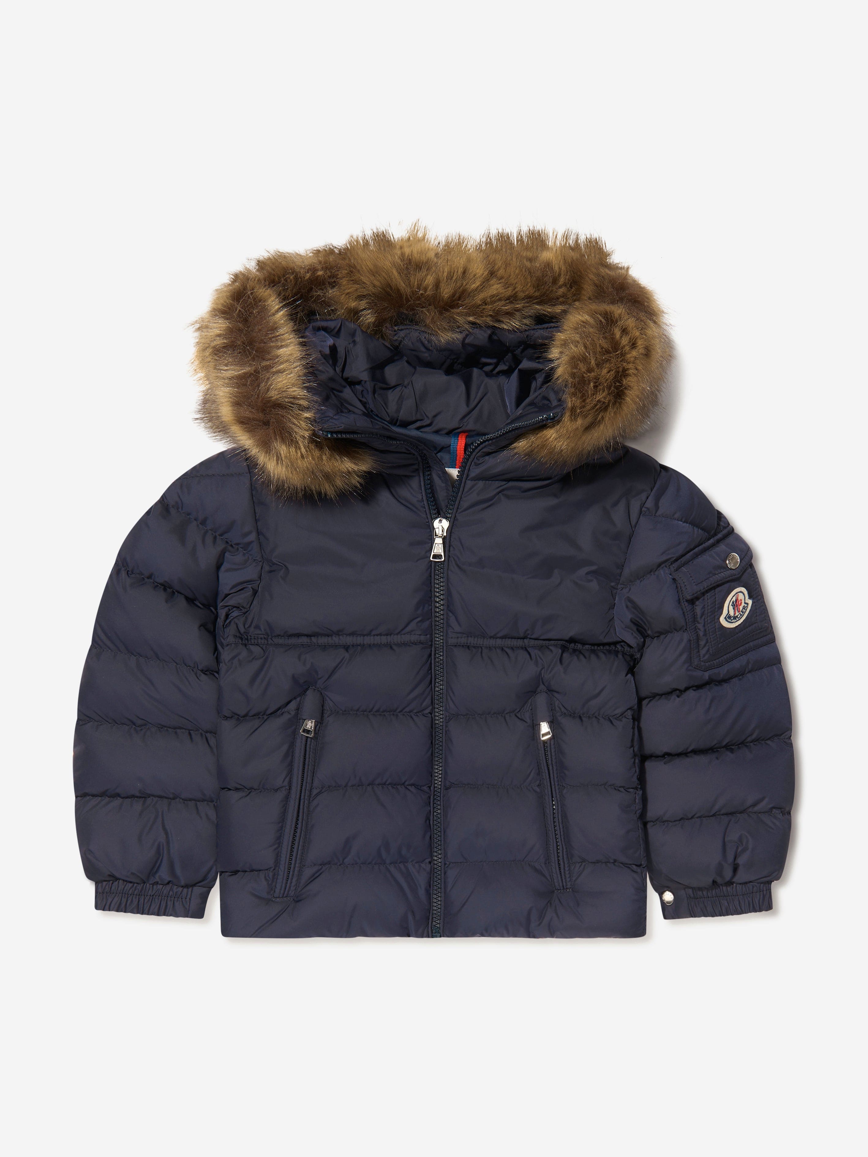 Moncler Enfant Boys Down Padded New Byron Fur Jacket Geniue Stockist Cheap Online