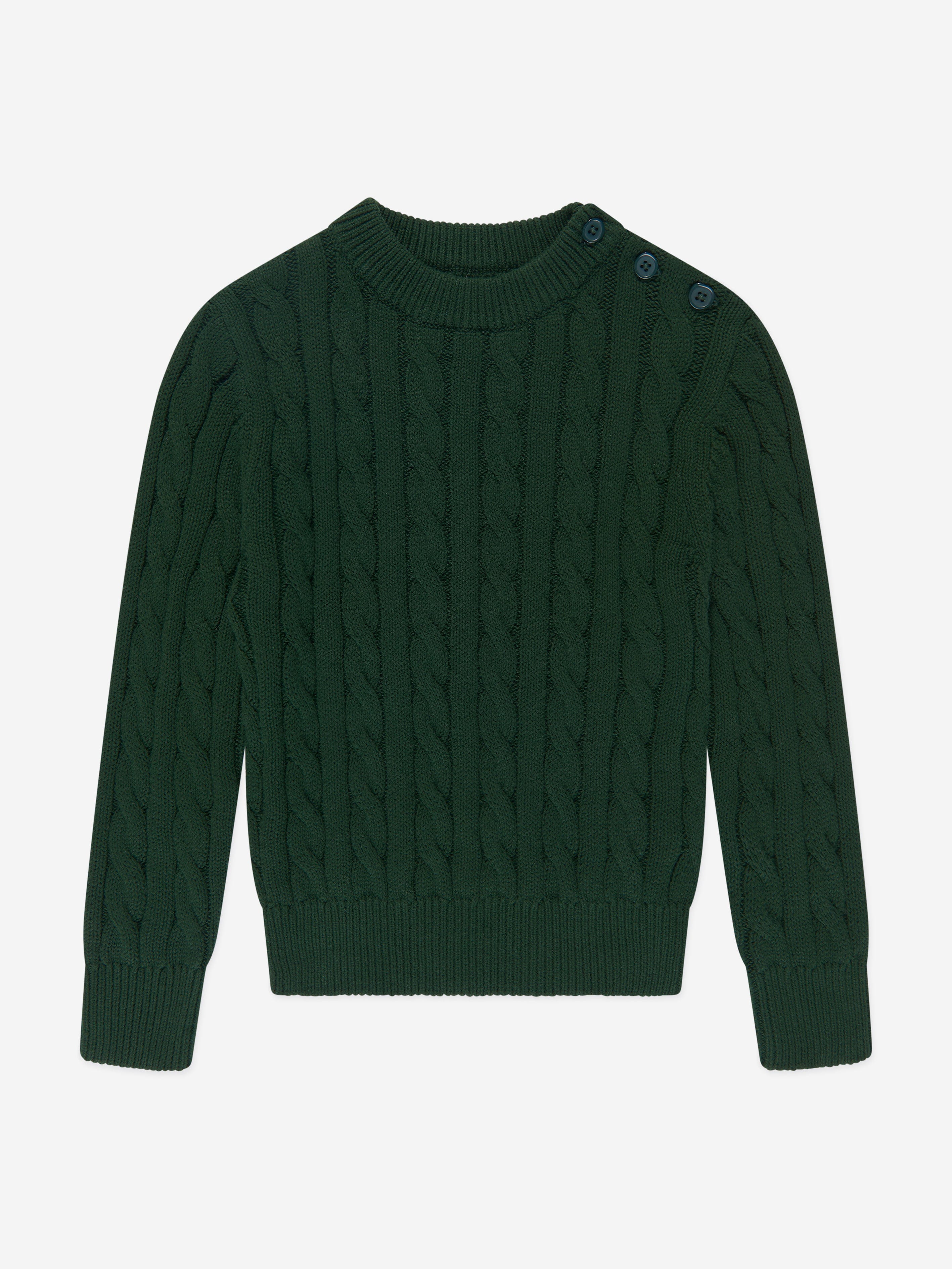 Rachel Riley Boys cable Knit Jumper in Green Good Selling Online