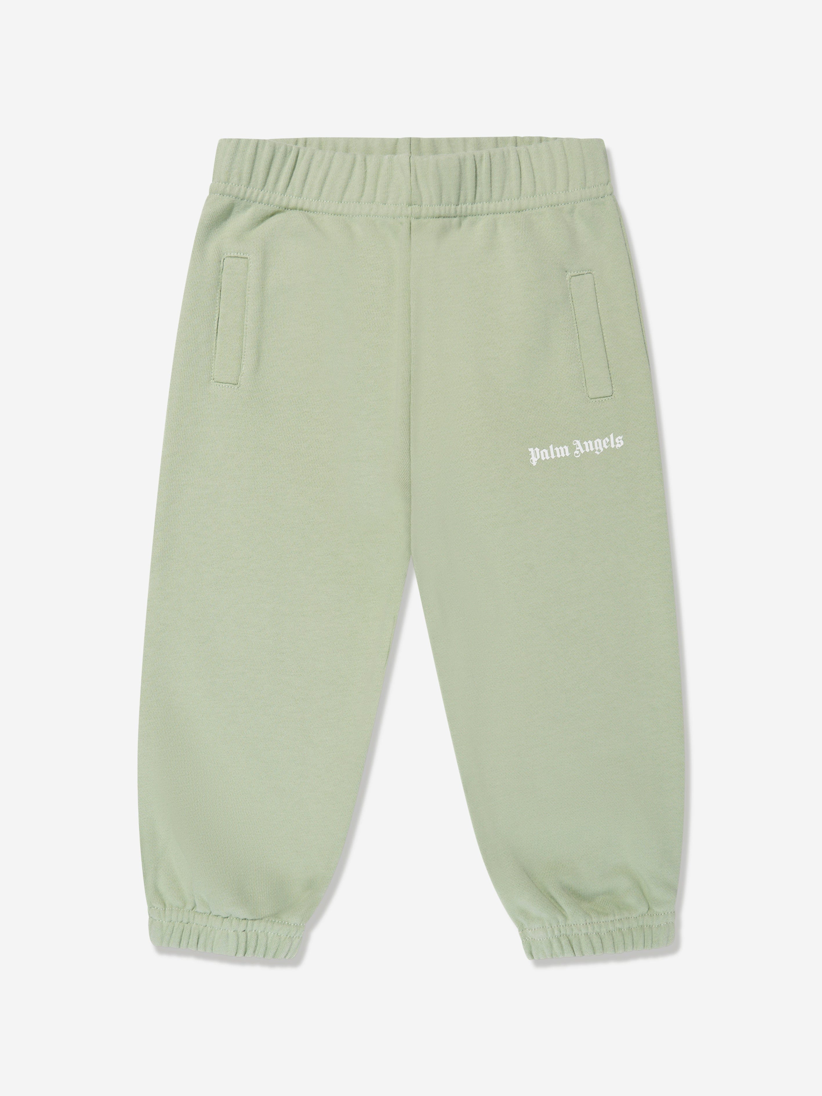 Palm Angels Baby Girls Logo Joggers in Green Best Sale For Sale