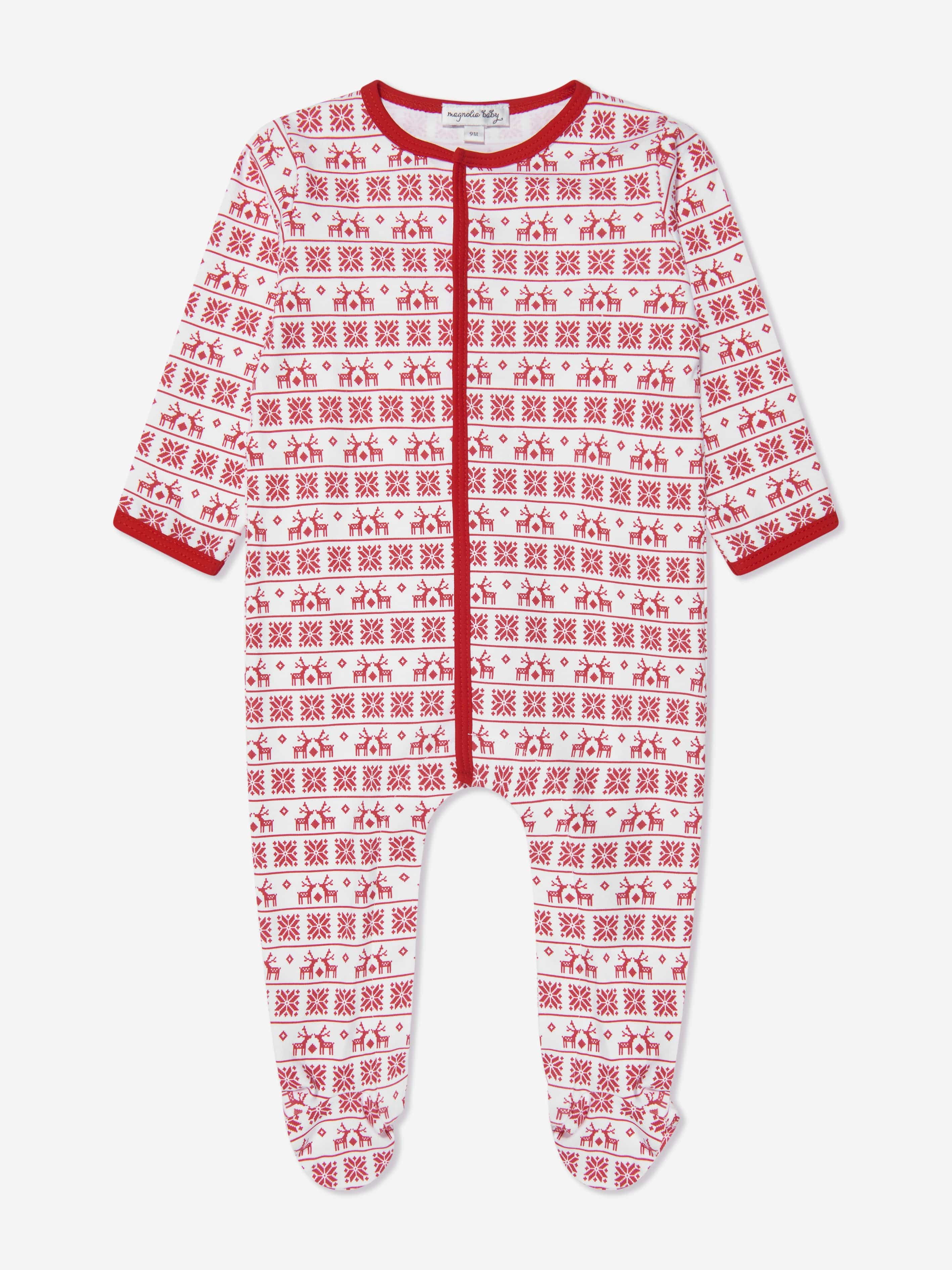 Magnolia Baby Baby Fair Isle Babygrow in Red Buy Cheap Pay With Visa