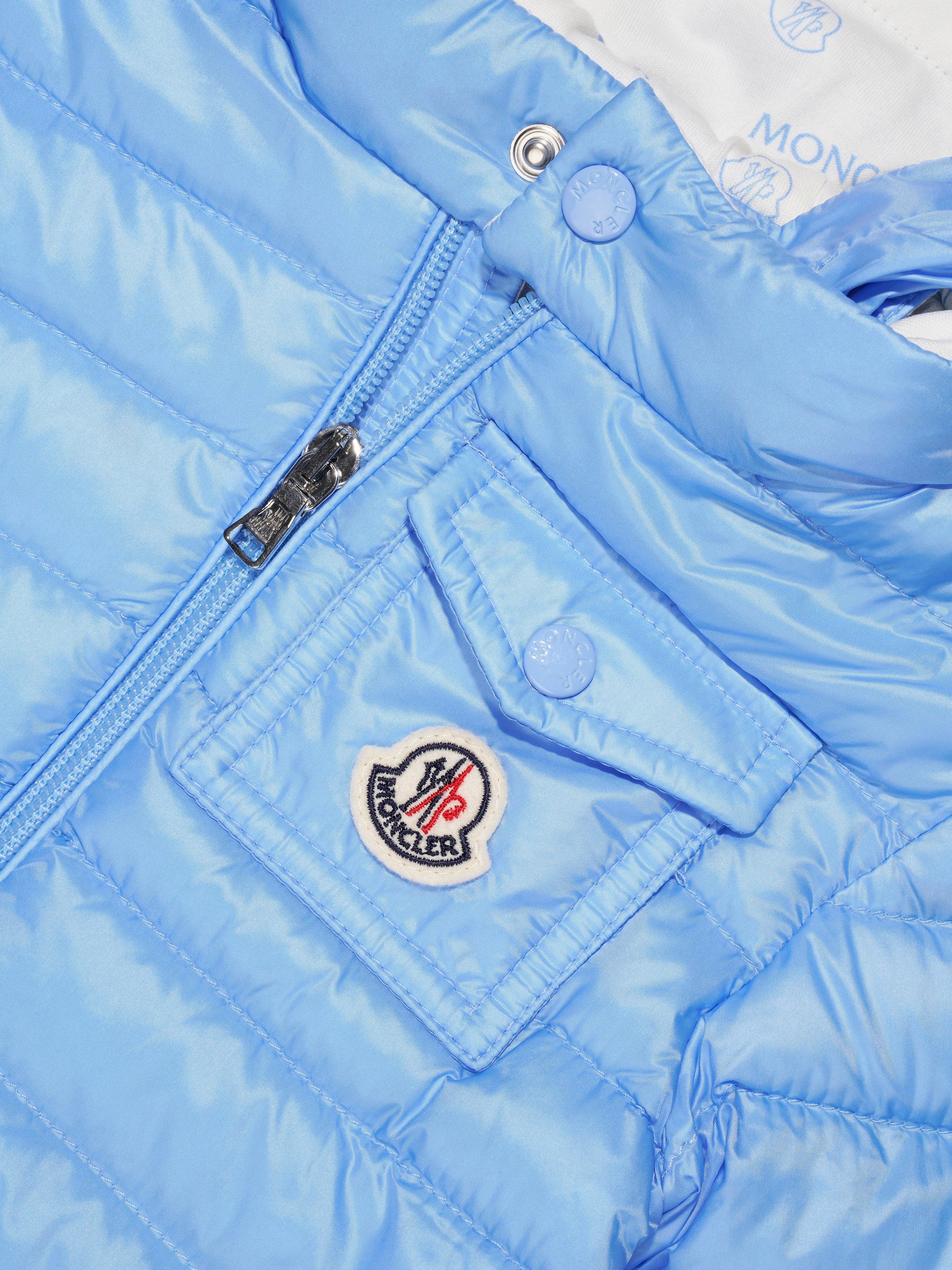 Moncler Enfant Baby Down Padded Baigal Jacket in Blue Amazon Sale Online