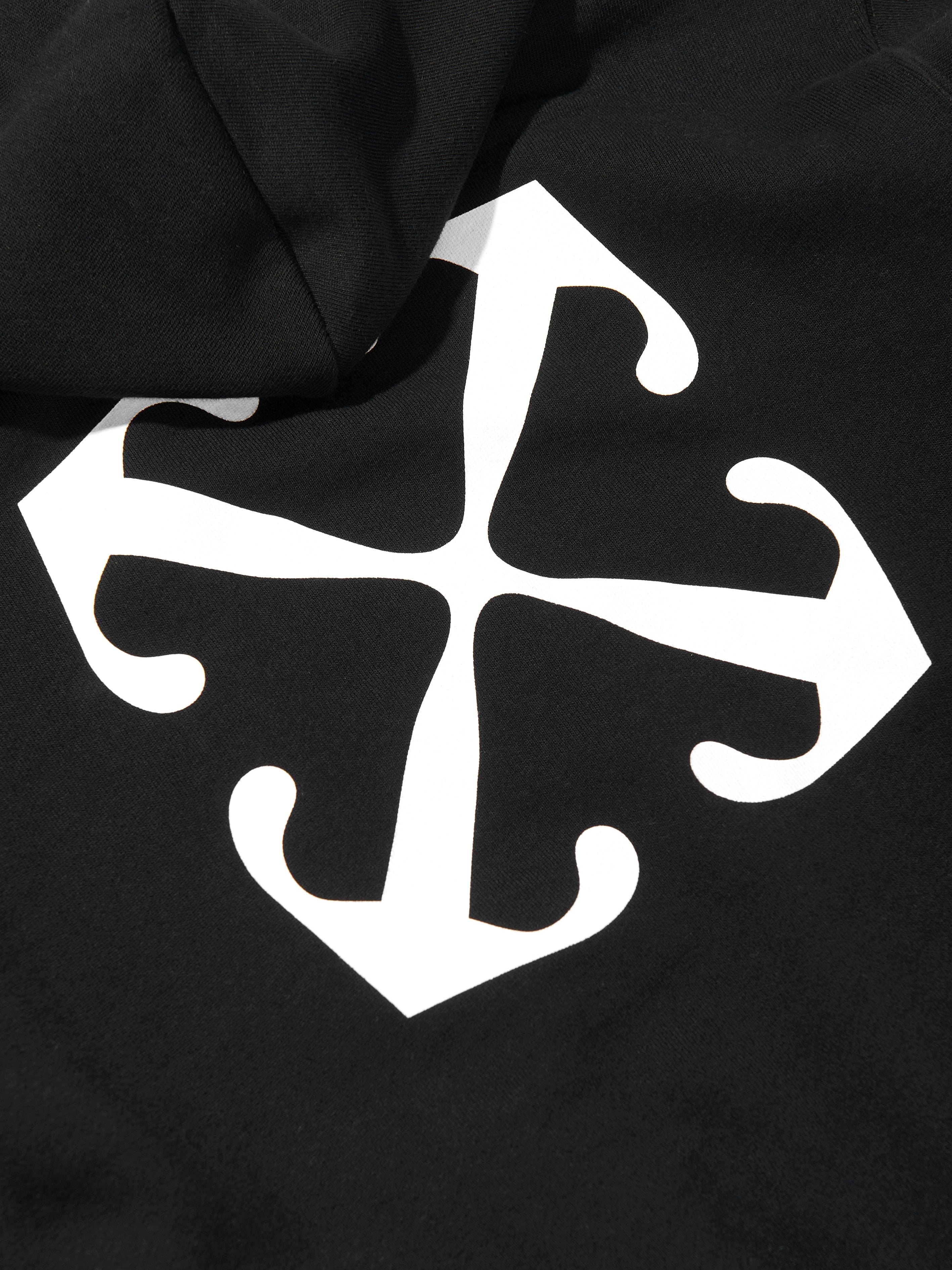 Boys Off Stamp Plain Hoodie in Black Good Selling Sale Online
