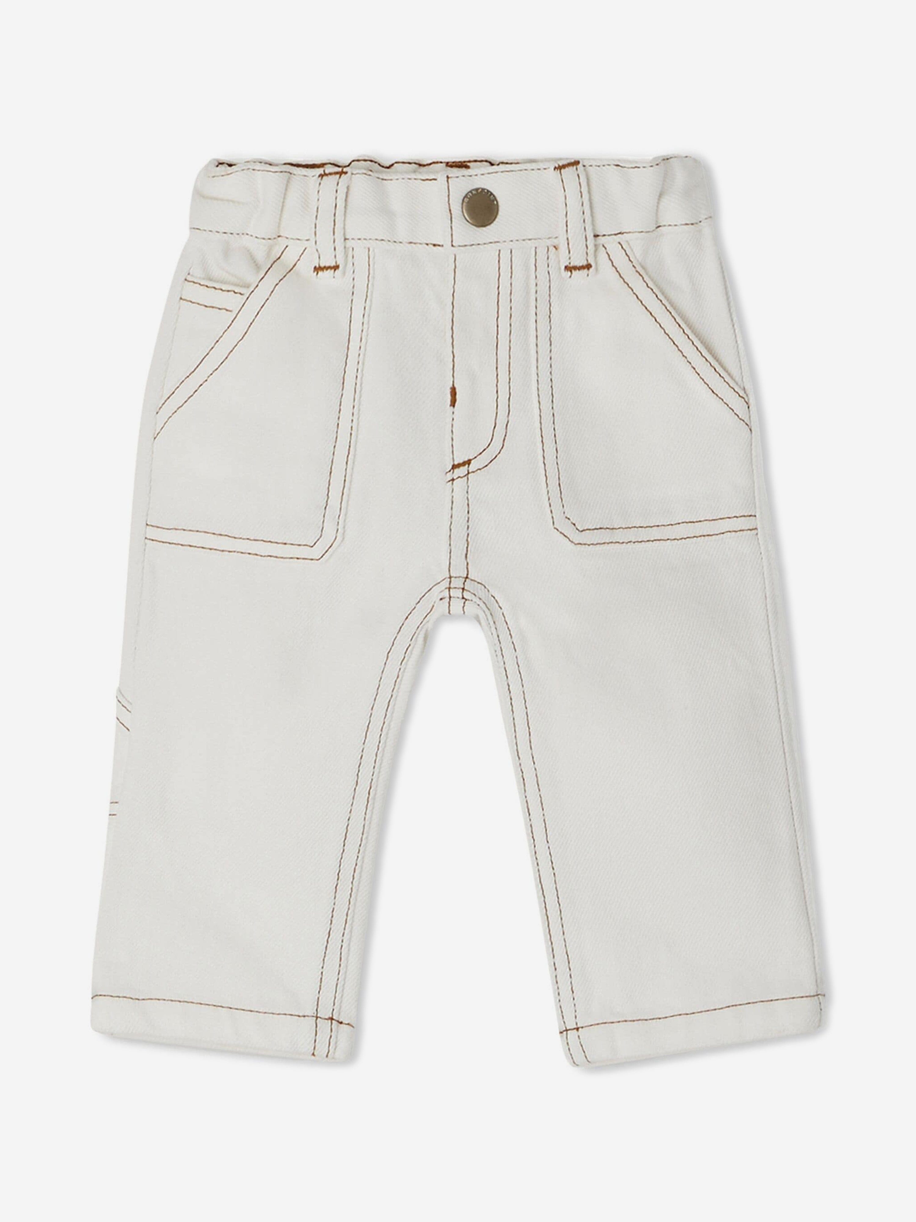 Bonpoint Baby Boys Gaspar Jeans in White Under 70 Dollars