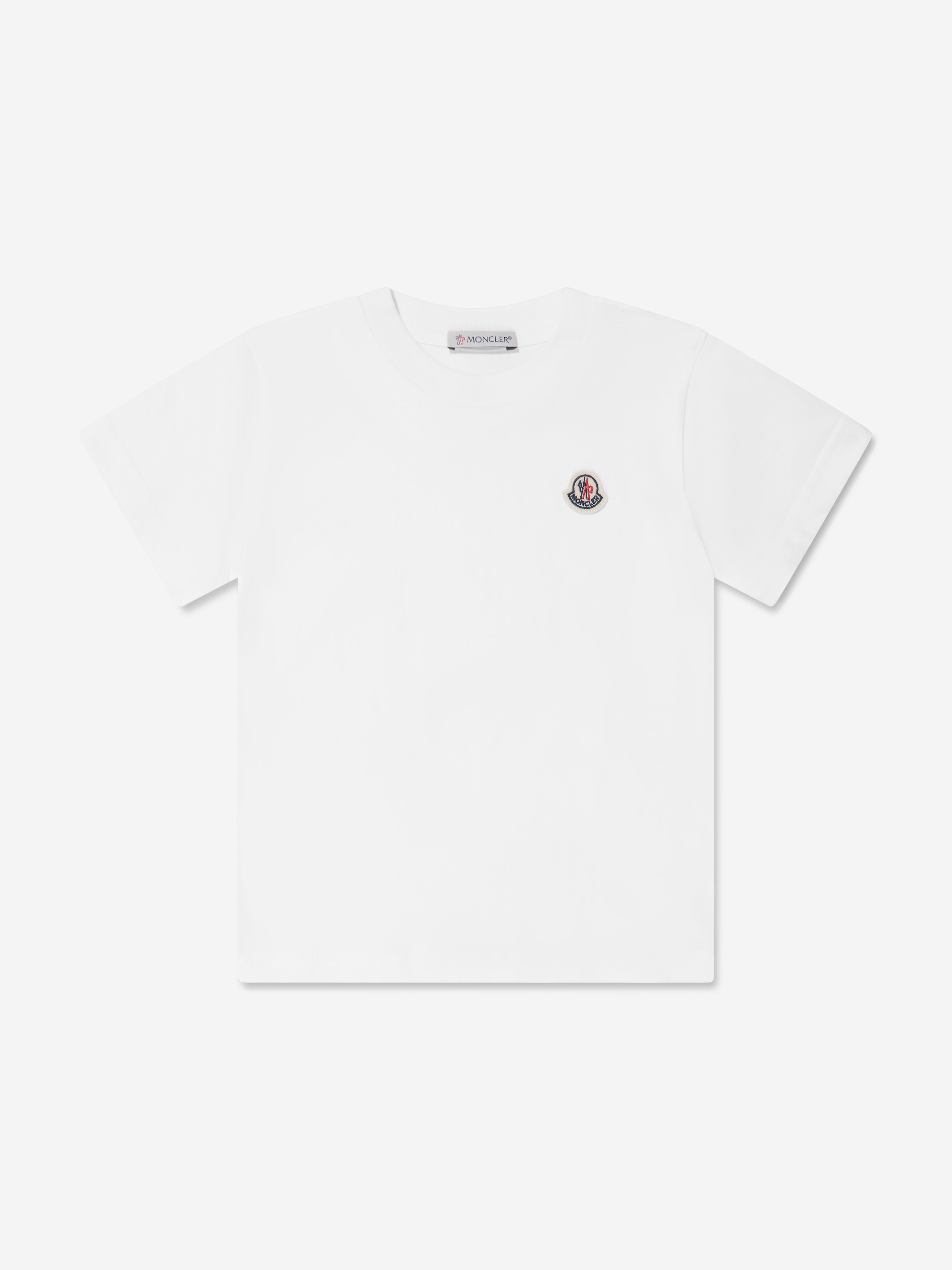 Moncler Enfant Kids Logo T-Shirt in White Free Shipping Inexpensive