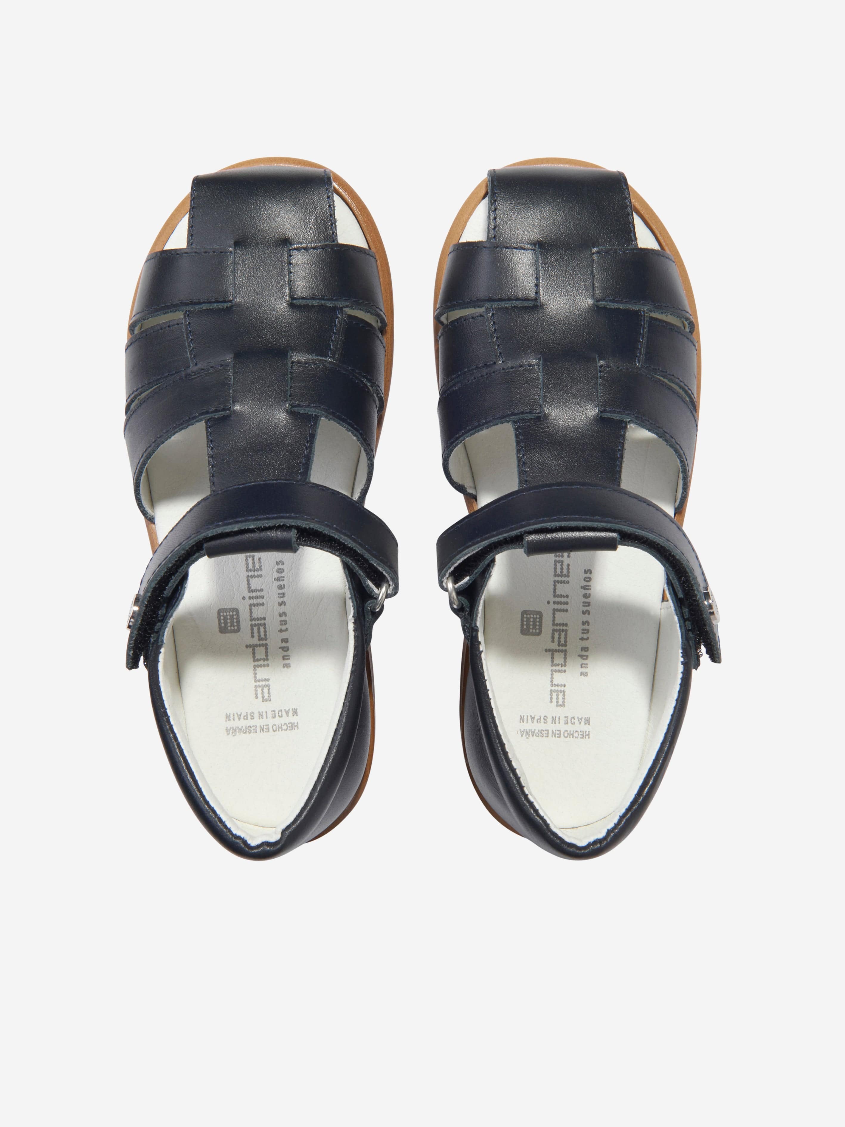 Andanines Boys Leather Sandals in Navy Sale Deals