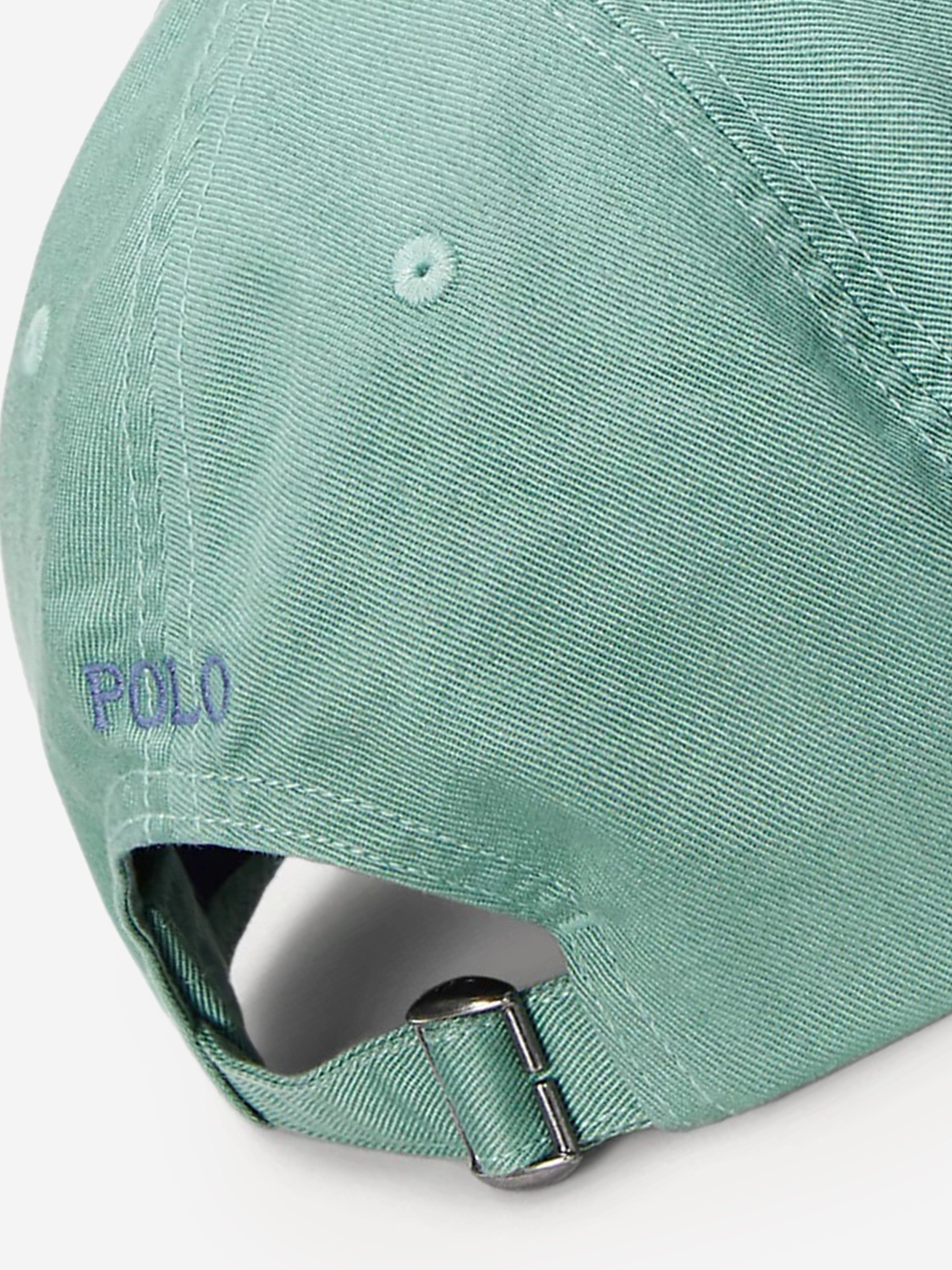 Ralph Lauren Boys Logo Cap in Green Discount Free Shipping