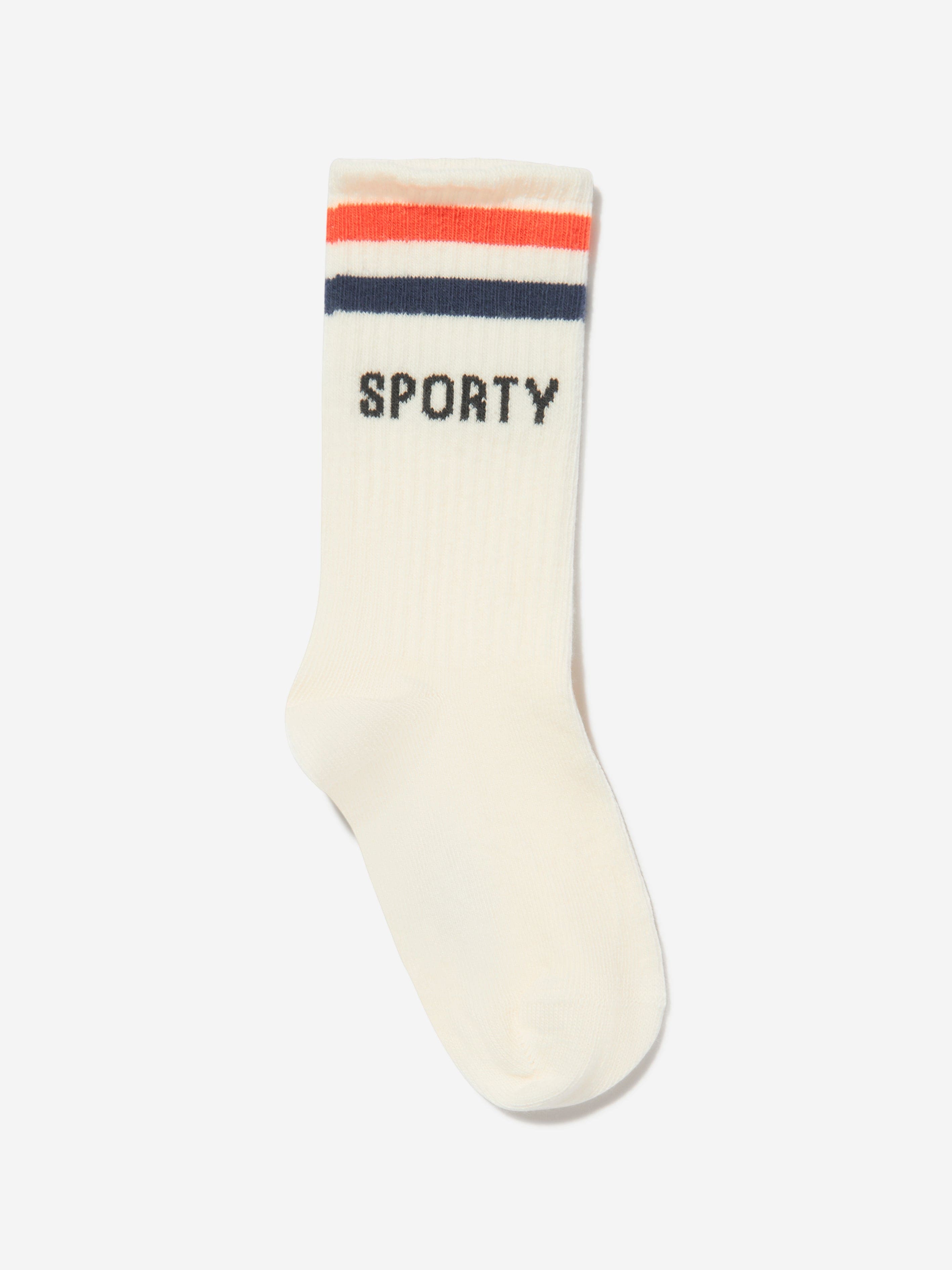 Mini Rodini Kids Sporty Socks in White Latest