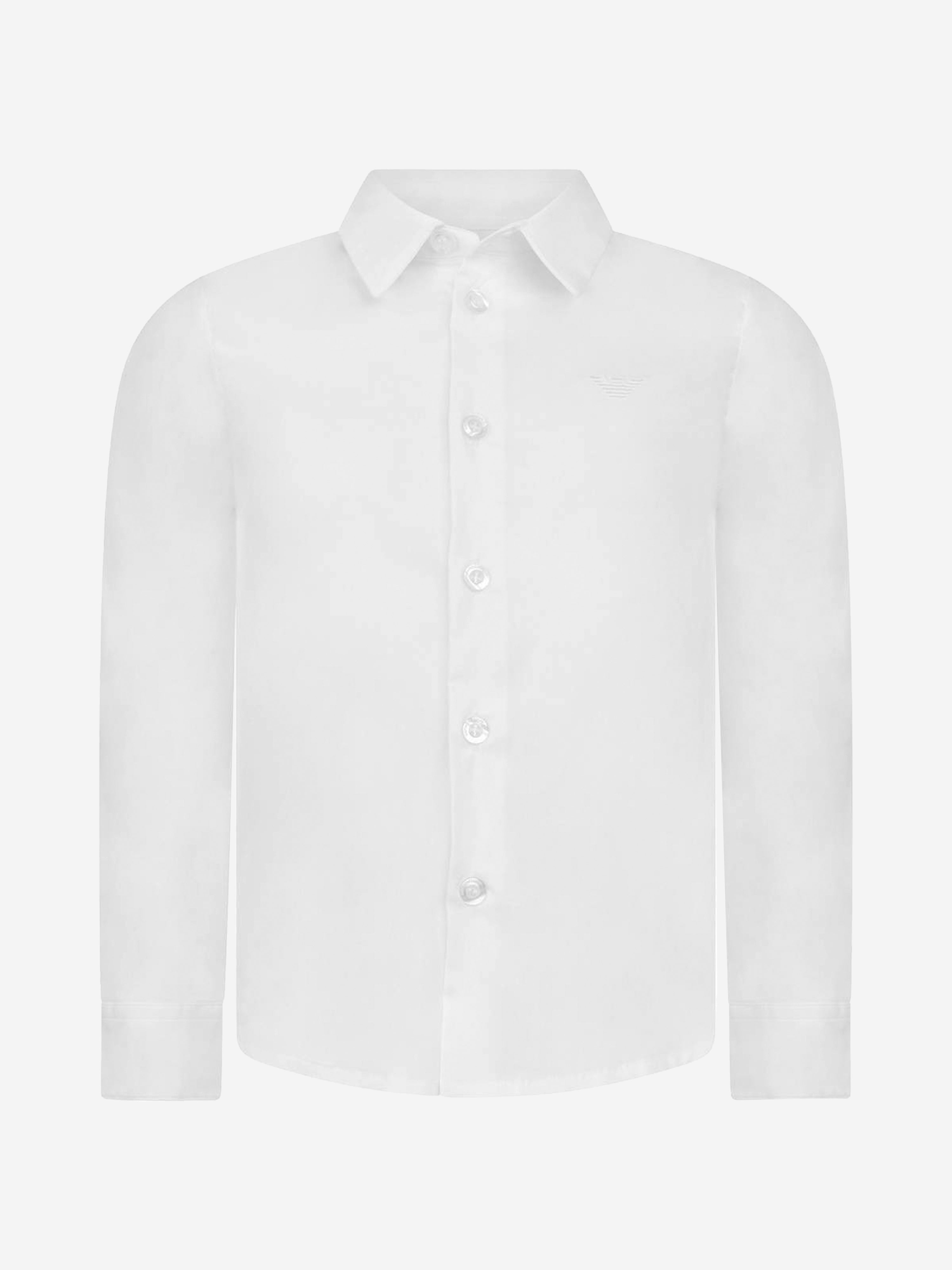 Emporio Armani Boys Cotton Long Sleeve Branded Shirt In China Sale Online