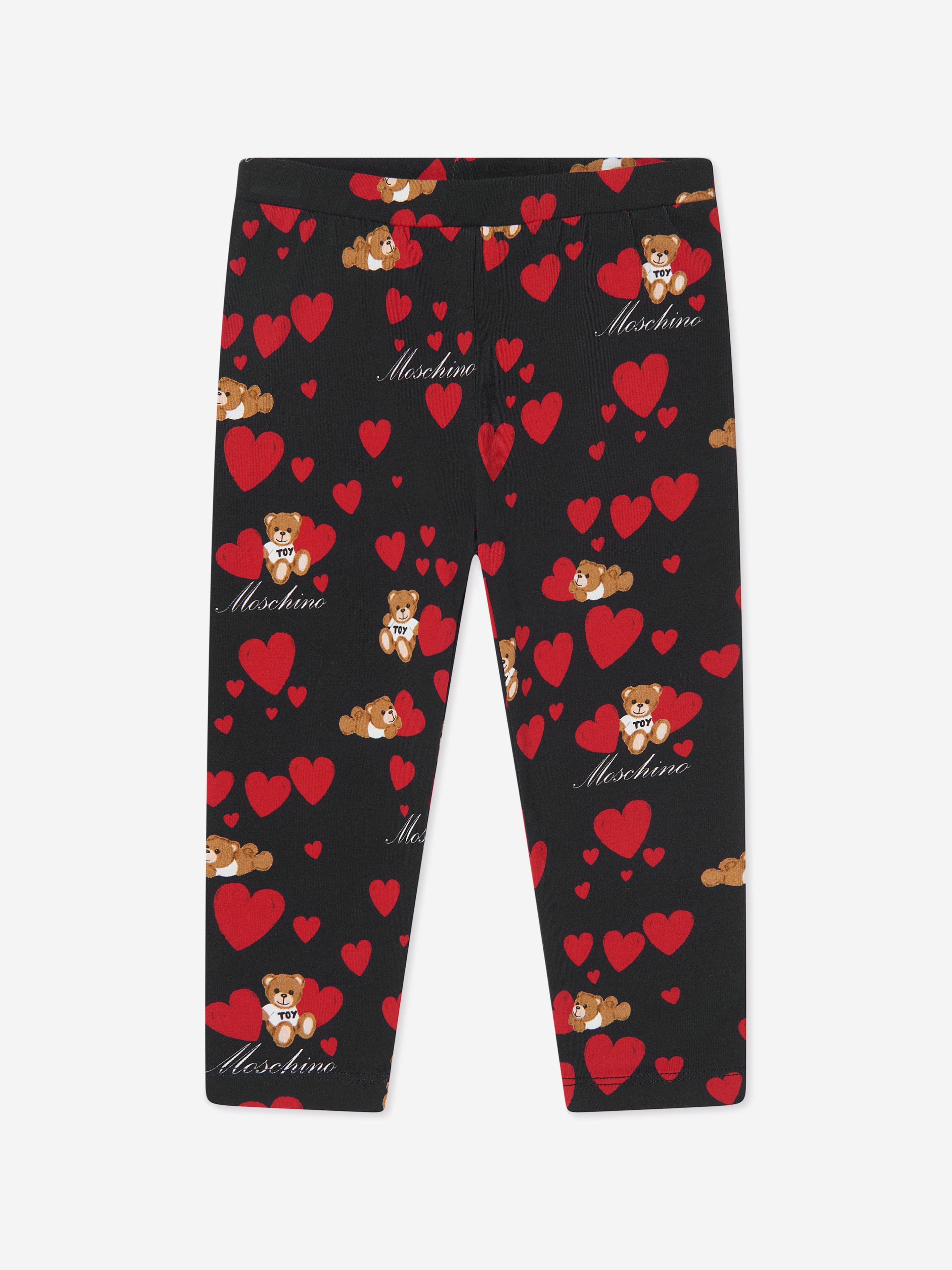 Moschino Baby Girls Teddy Hearts Leggings in Black Amazon Cheap Pice