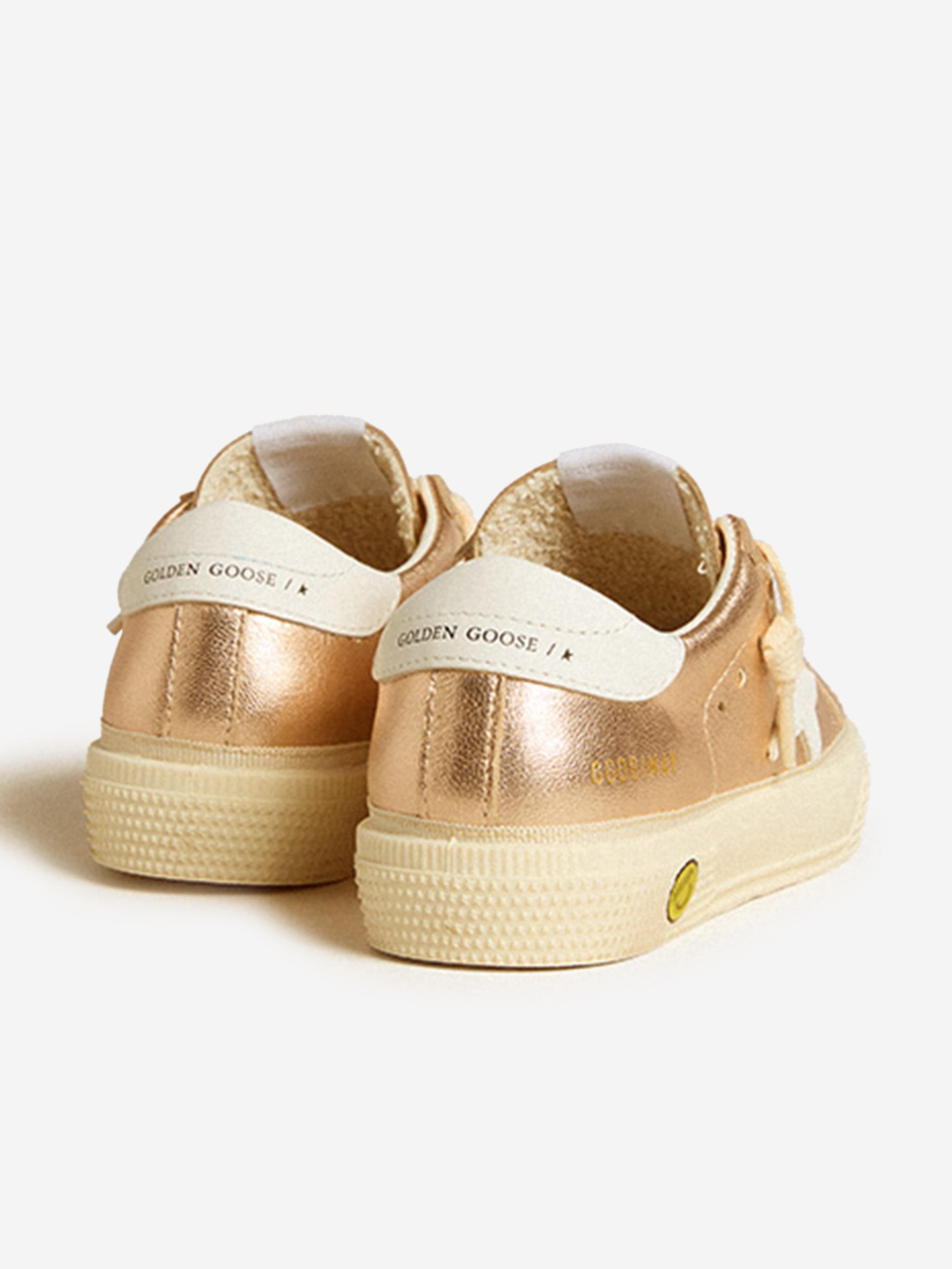 Girls Leather Laminated May Trainers in Pink Outlet The Cheapest