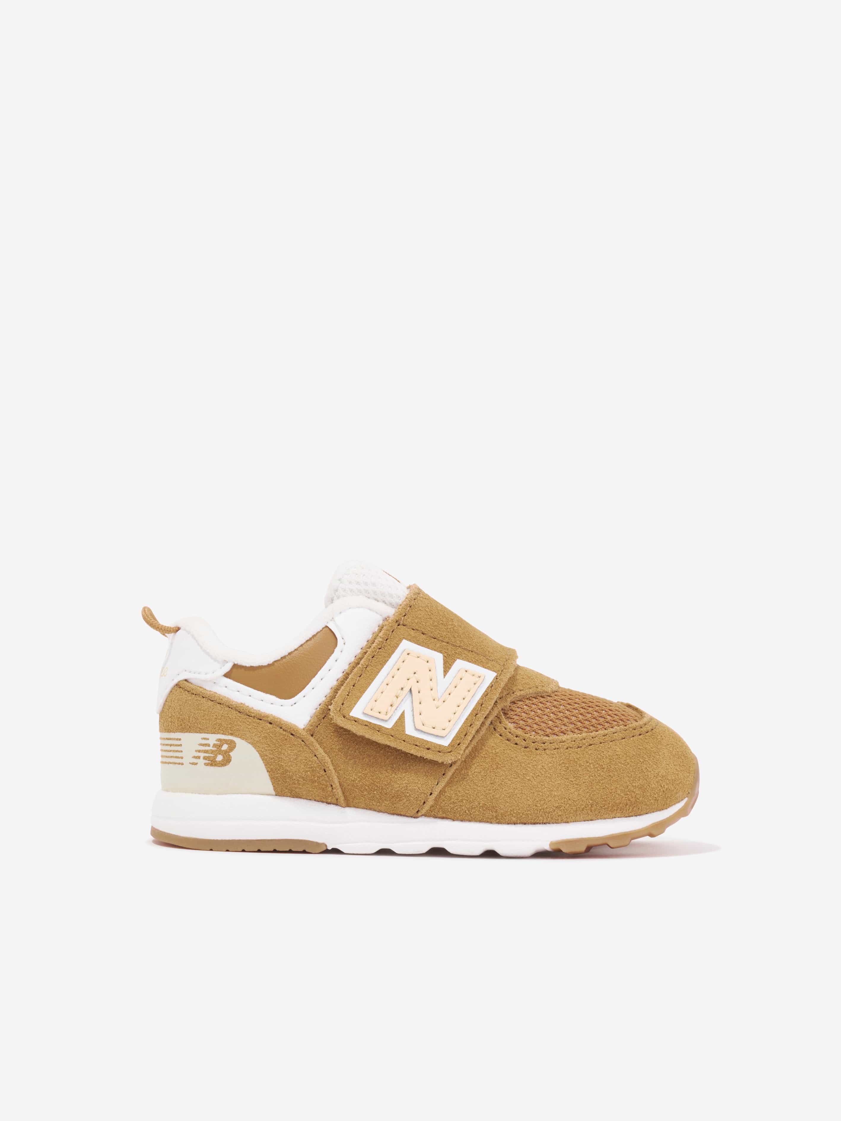 New Balance Kids 574 Logo Trainers in Beige With Paypal Cheap Pice